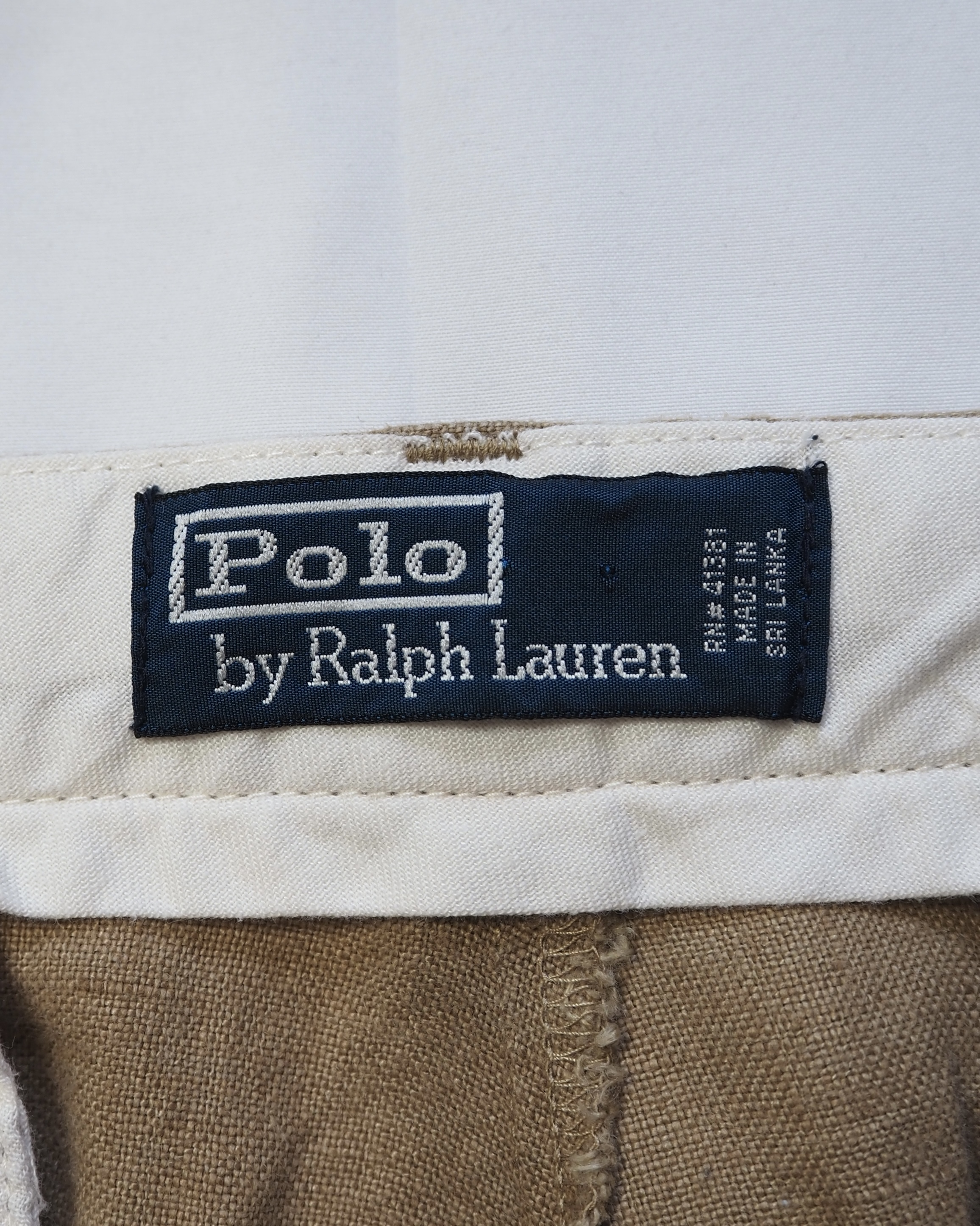【5/6(水) 20:00入荷】90’s Ralph Lauren リネンスラックス 32×30 ブラウン の画像 4