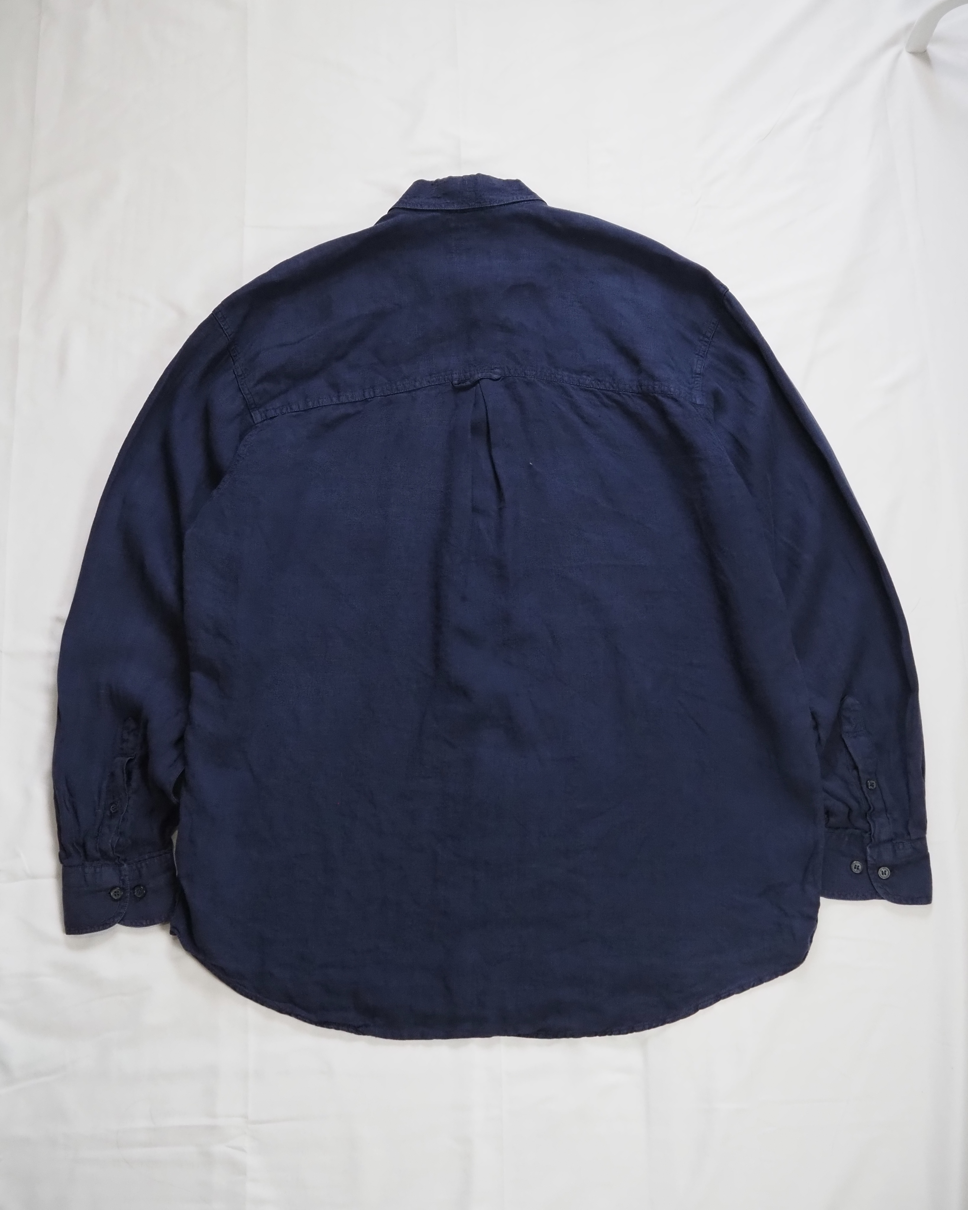 90’s OLD GAP リネンシャツ ネイビー XL の画像 9