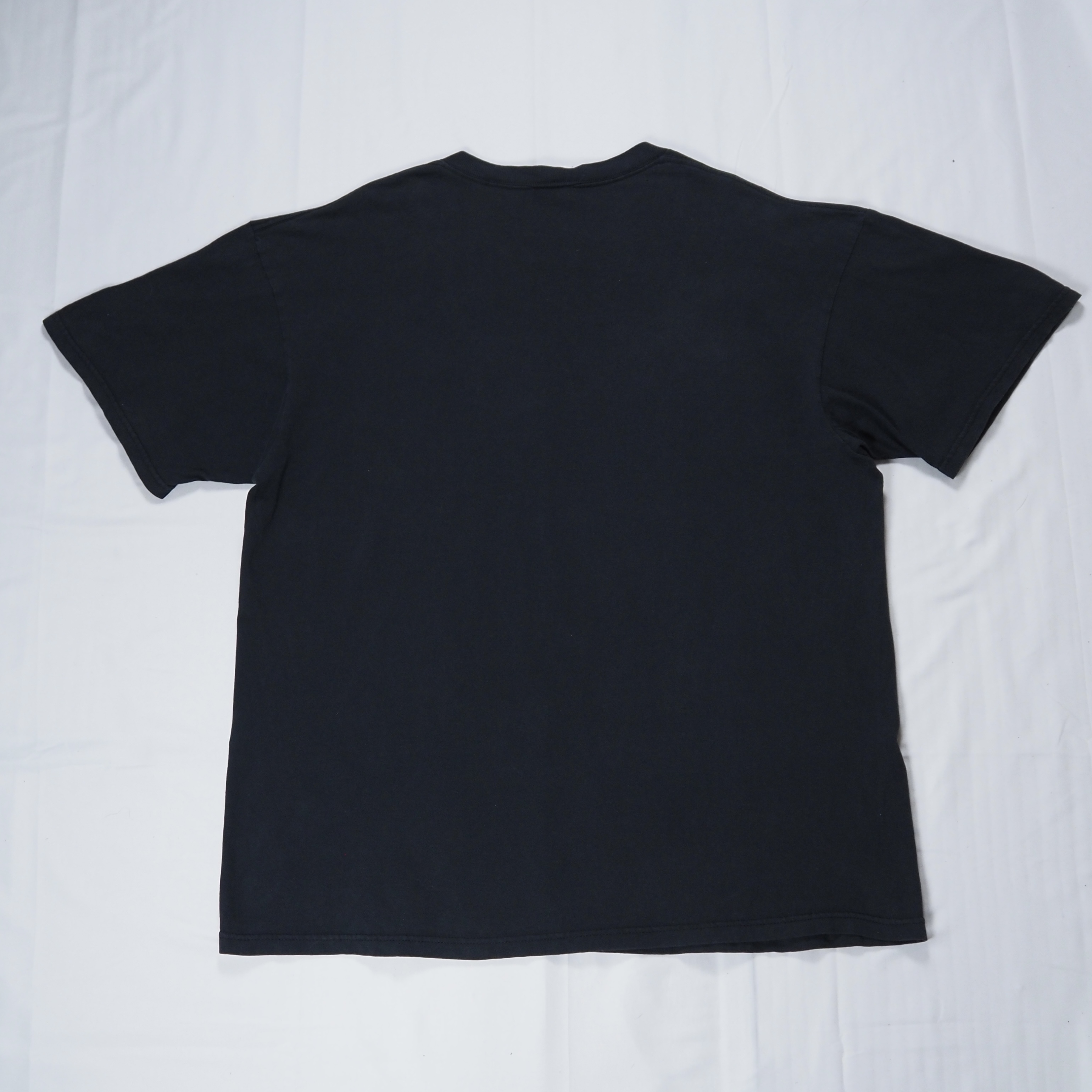 90’s-00’s NIKE フロッキープリントロゴTシャツ ネイビー Lサイズ の画像 10