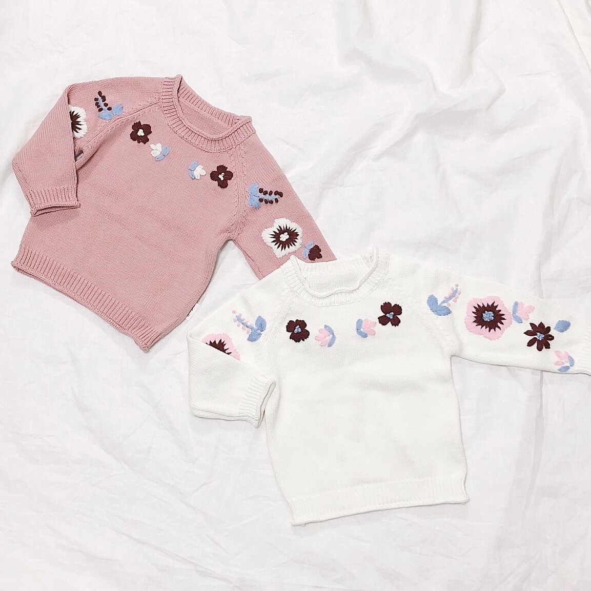 冬 送料無料 花刺繍 モール刺繍ニット トップス 73 80 90 100 ホワイト ピンク ニットトレーナー セーター 子供服 ガーリー 女の子 こどもふくのお店 Tigtig 冬 送料無料 花刺繍 モール刺繍ニット トップス 73 80 90 100 ホワイト ピンク ニットトレーナー セーター 子供服 ガーリー 女の子 こどもふくのお店 Tigtig