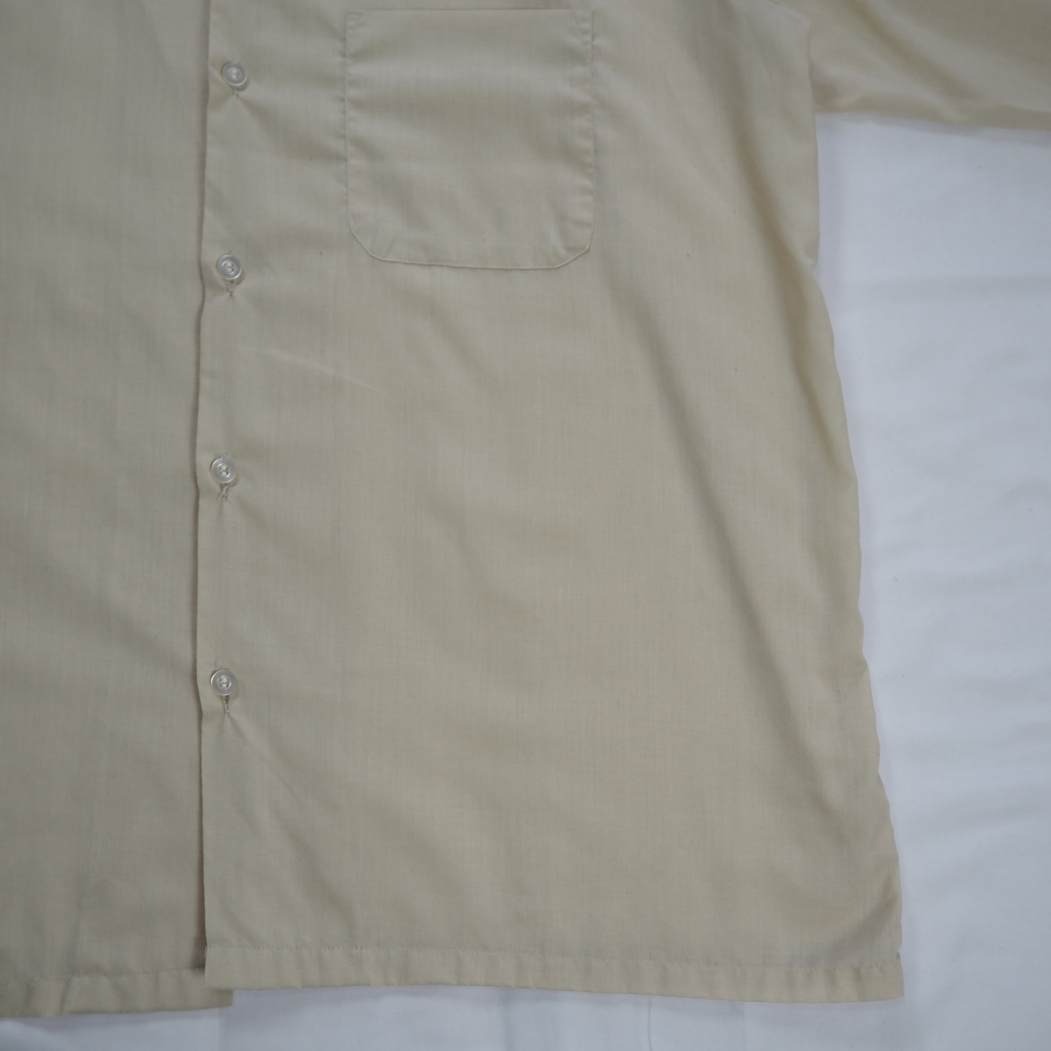 60’s-70’s Brent ポリコットンシャツ 開襟ボックス Lサイズ の画像 11