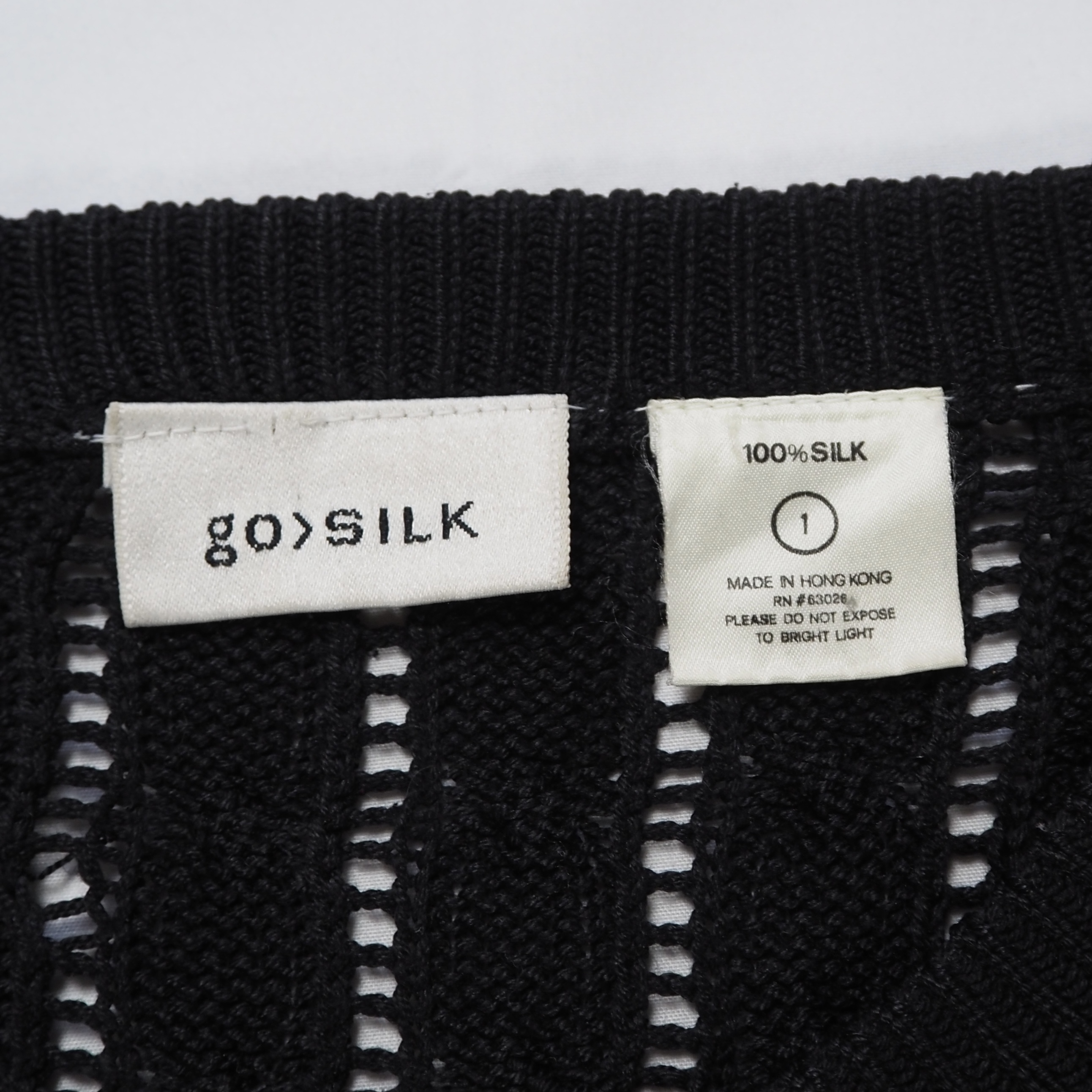 80’s-90’s go silk ニット 100%シルク Lサイズ ブラック の画像 9
