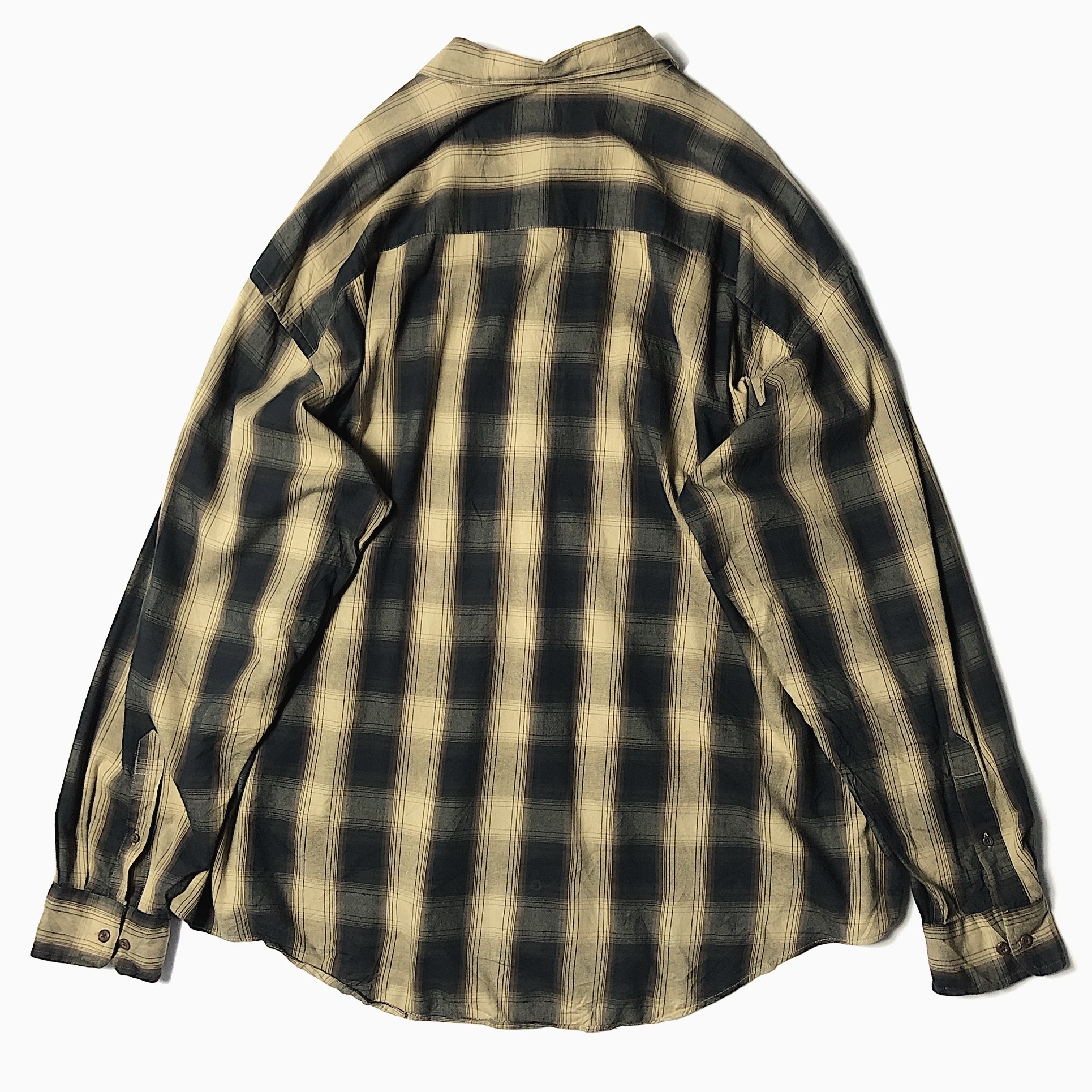 Vintage 90's【KHAKI'S by ARROW】Ombre Check Rayon Shirt の画像 2