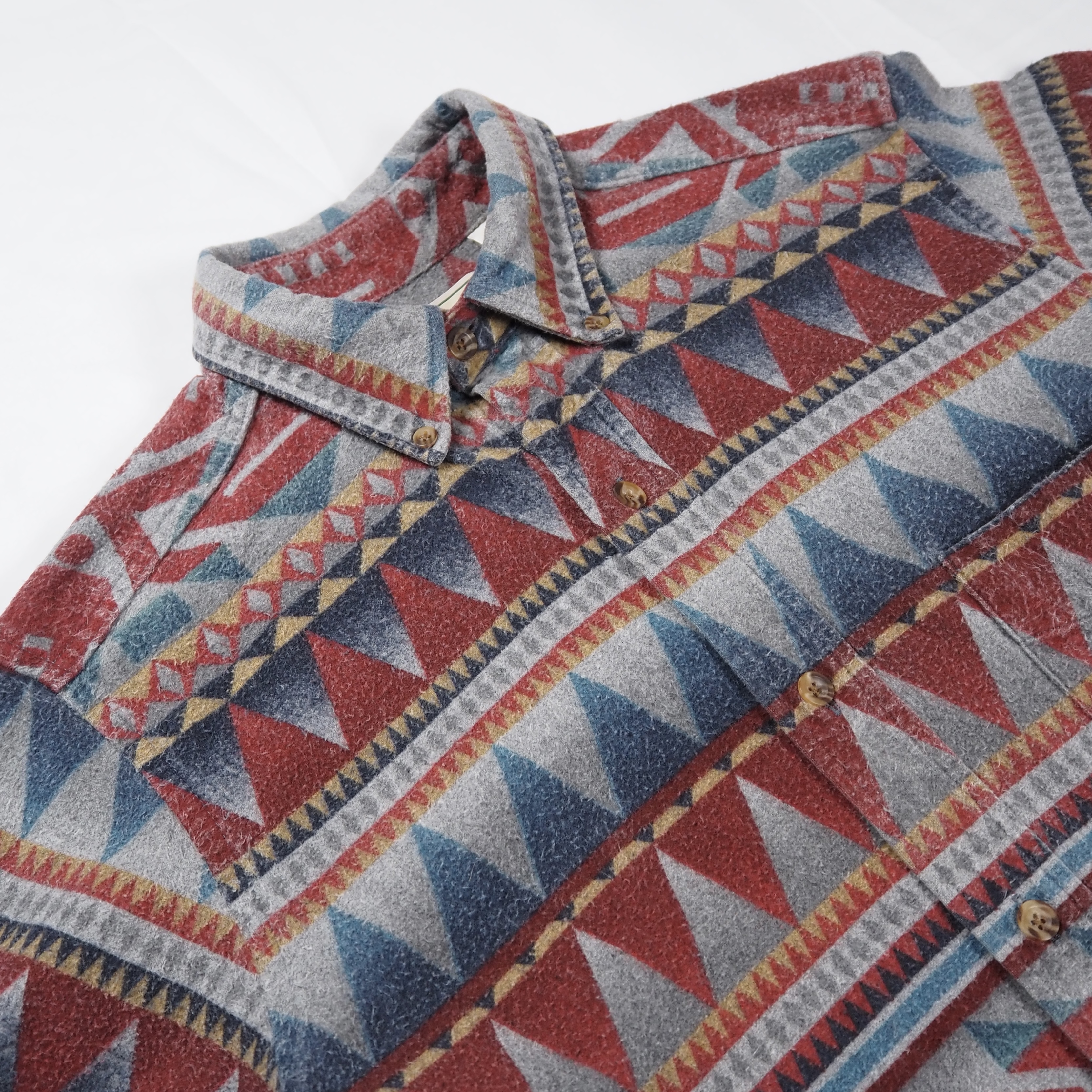 90’s L.L. Bean シャモアクロスシャツ ネイティブ柄 Sサイズ オンライン限定商品 の画像 7
