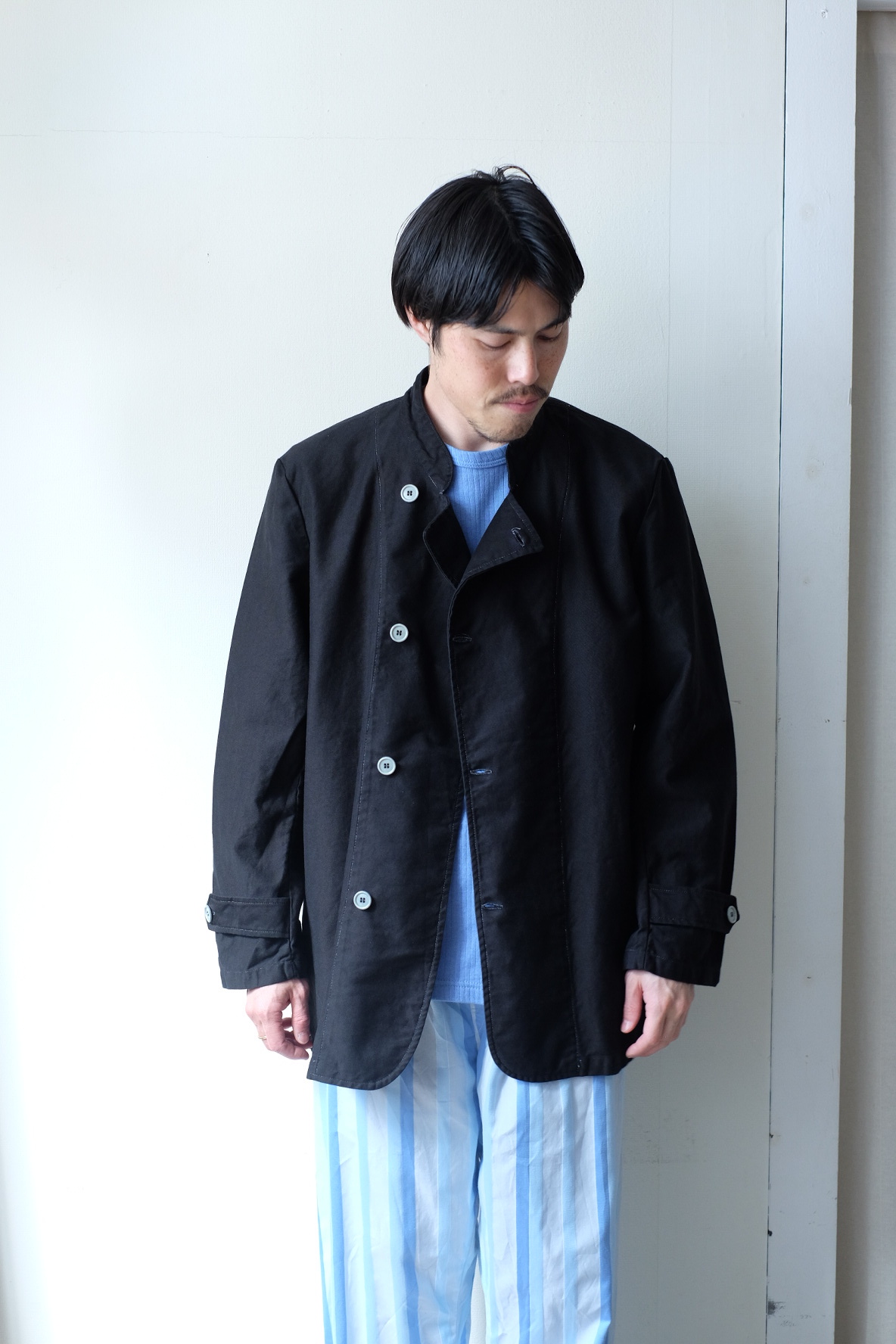 Italian military over dye cook jacket “over dye” の画像 11