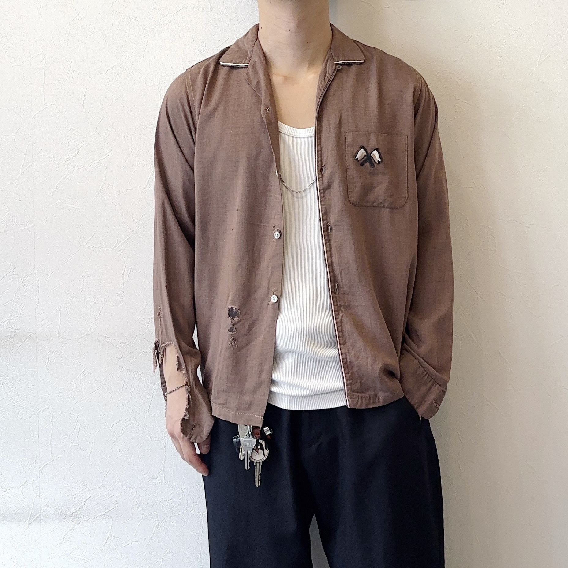 Vintage 50's【Royal Oak】Grunge Rayon Shirt の画像 3