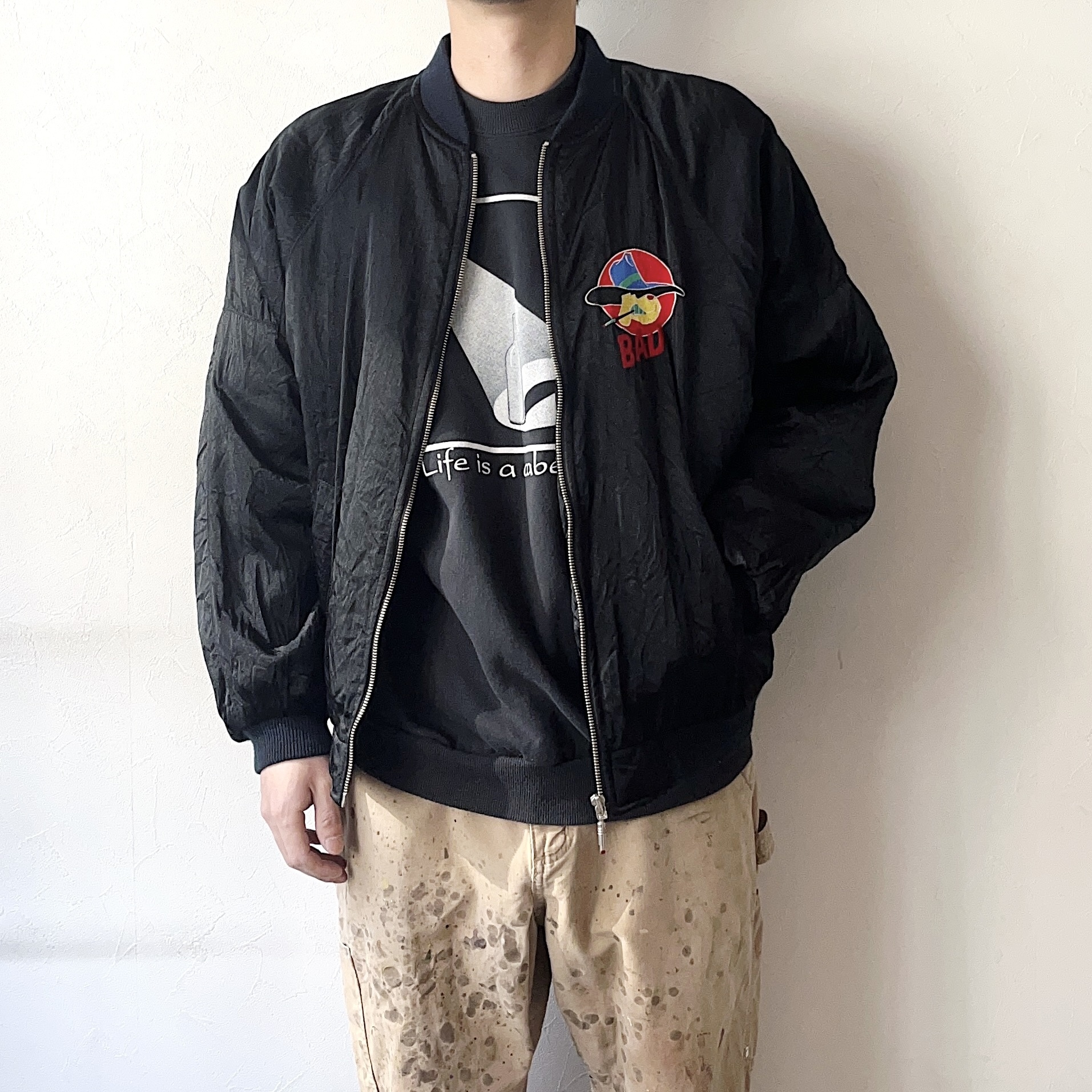 Vintage 80〜90's【B・A・D】"BAD FOR THE GOOD TIME" Nylon Jacket の画像 4