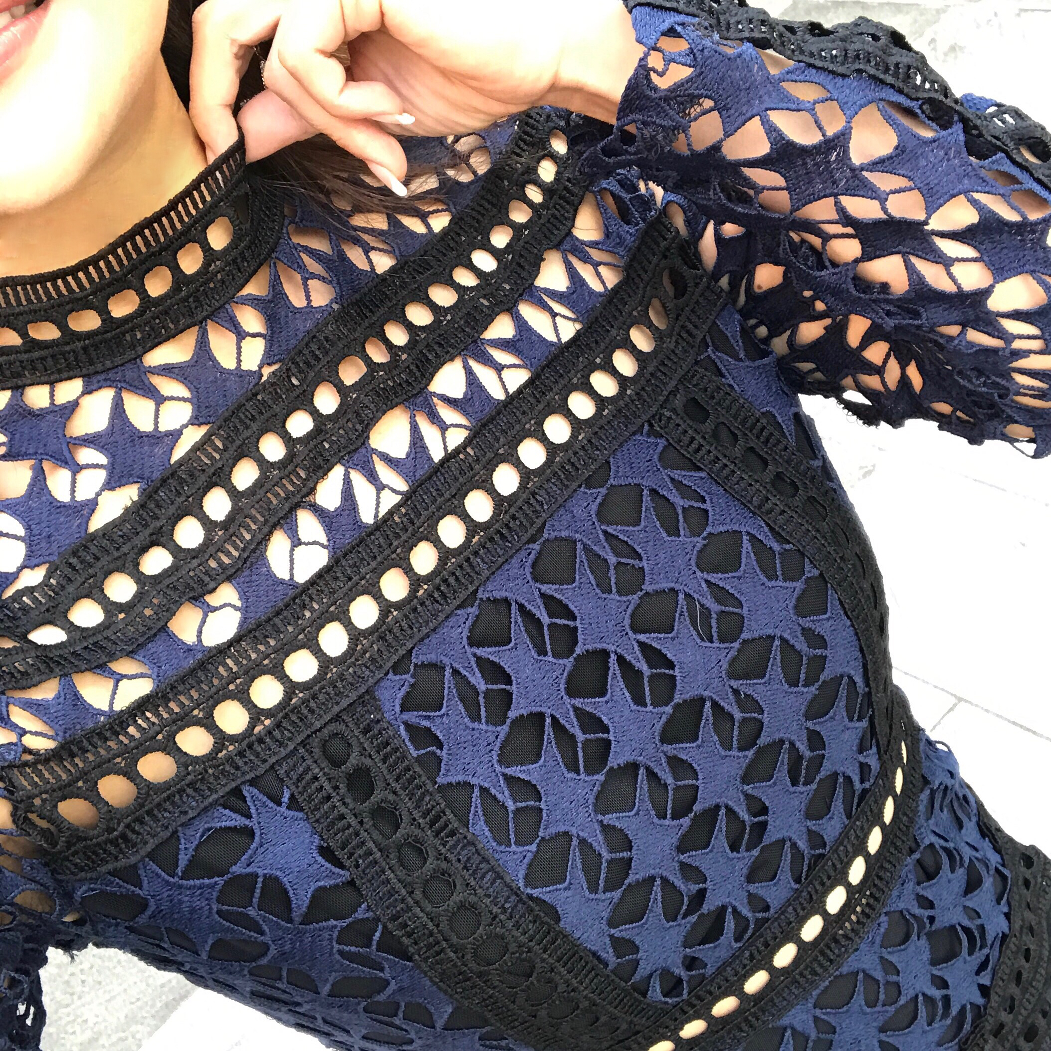 星レース ドレス ワンピース 9style