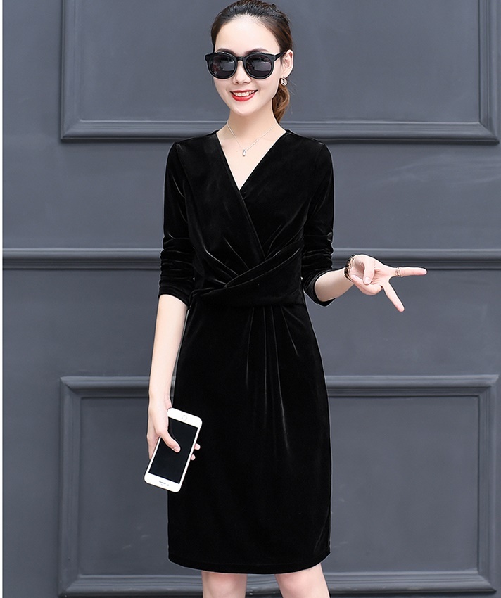 新規購入 ベロア カシュクール ラップスタイル フレアドレスフォーマル パーティードレス 結婚式 ワンピース 二次会 大人 お呼ばれ 披露宴 再入荷 Www Servblu Com