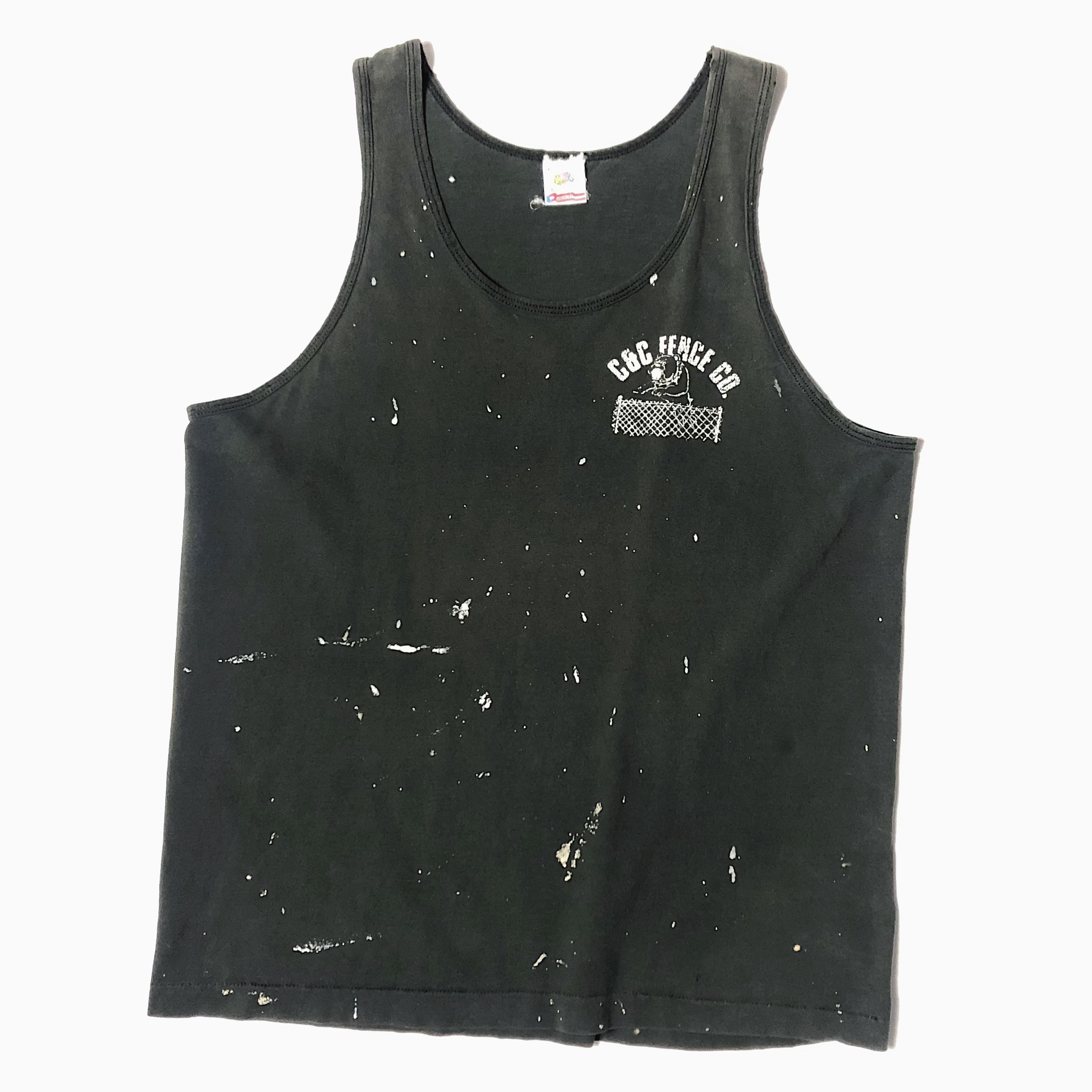 Vintage 90's【FRUIT OF THE LOOM】"C&G FENCE CO." Grunge Tank Top の画像 2