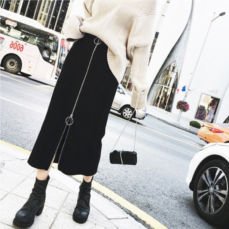 スカート レディース ロングスカート タイトスカート 秋冬 きれいめ 韓国 ファッション ファスナー Q Toworld キュートワールド 子供服 メール便は何点でも送料の合計は280円