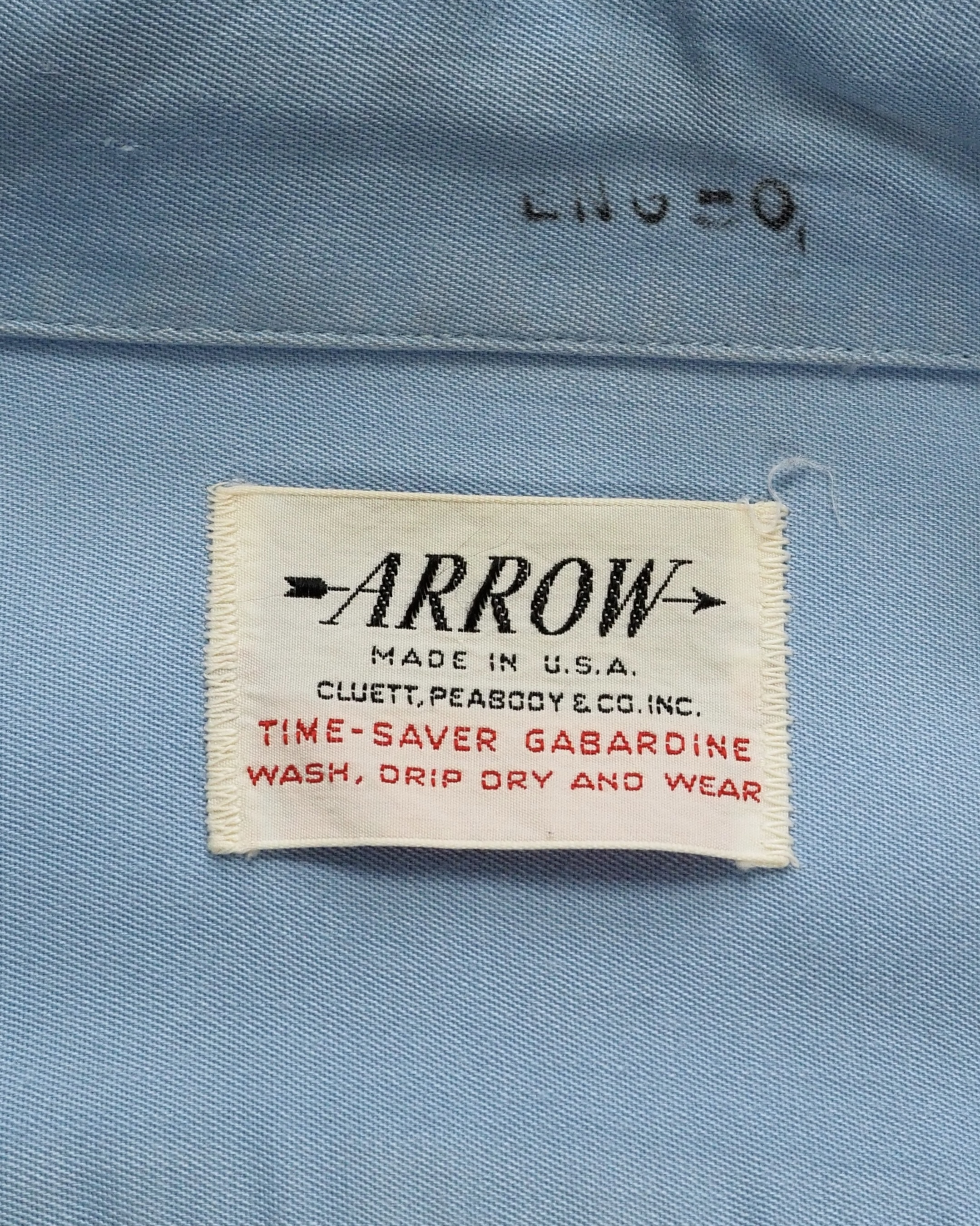 60’s Arrow レーヨンシャツ 水色 の画像 12