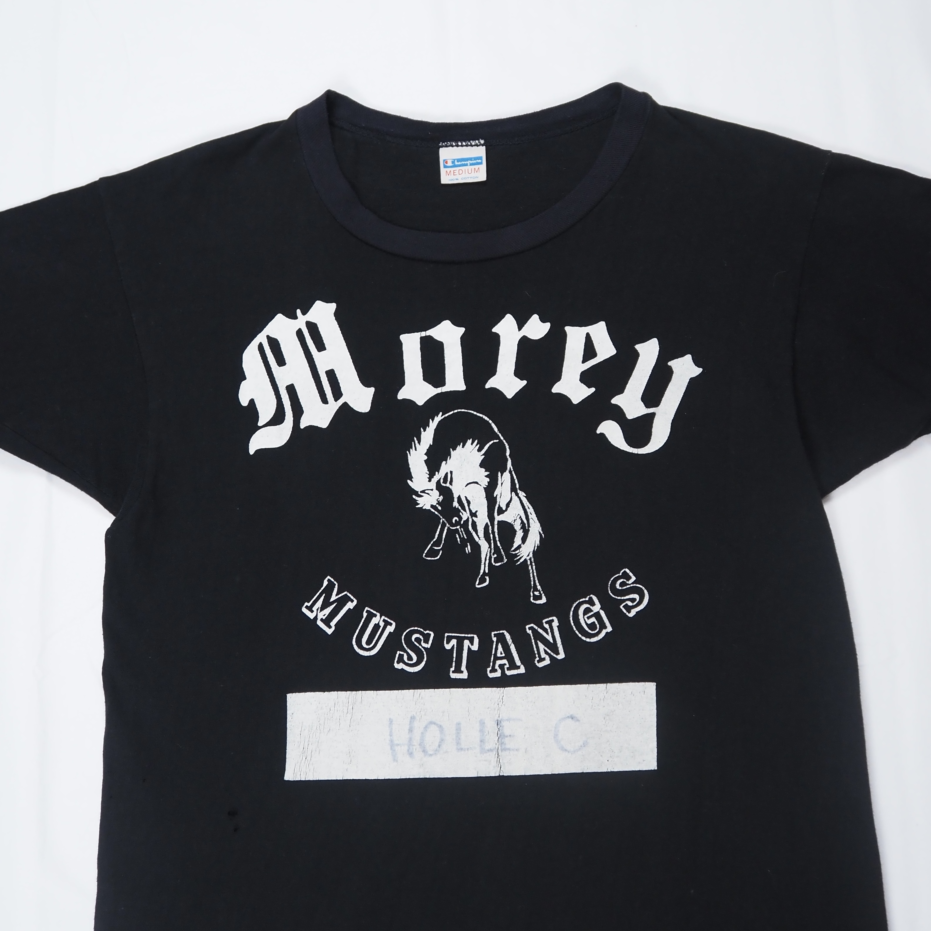70’s Champion バータグ Tシャツ Mサイズ ブラック の画像 2