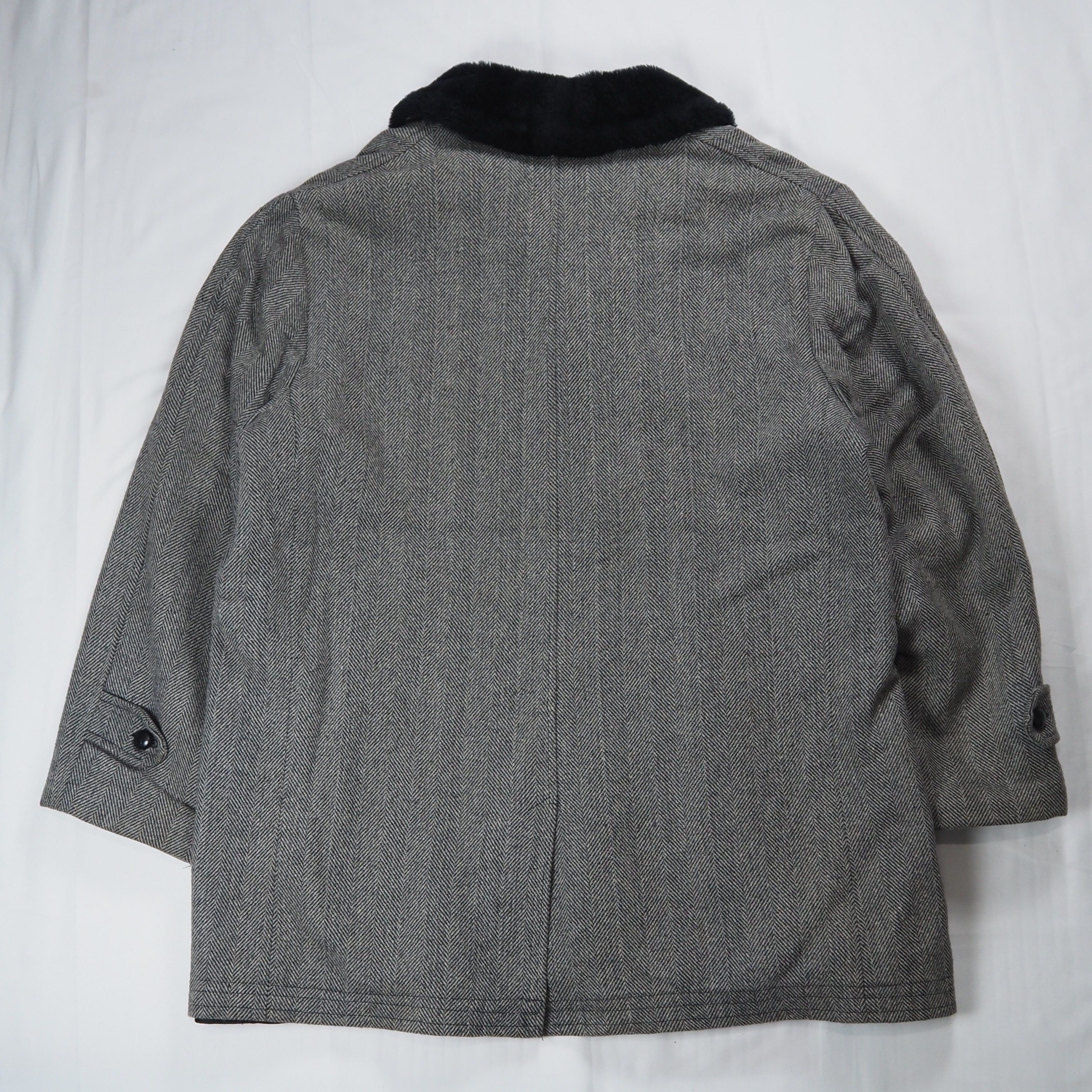 【9/23 20:00入荷】50's ウールコート ギャングコート グレー×ブラック の画像 11