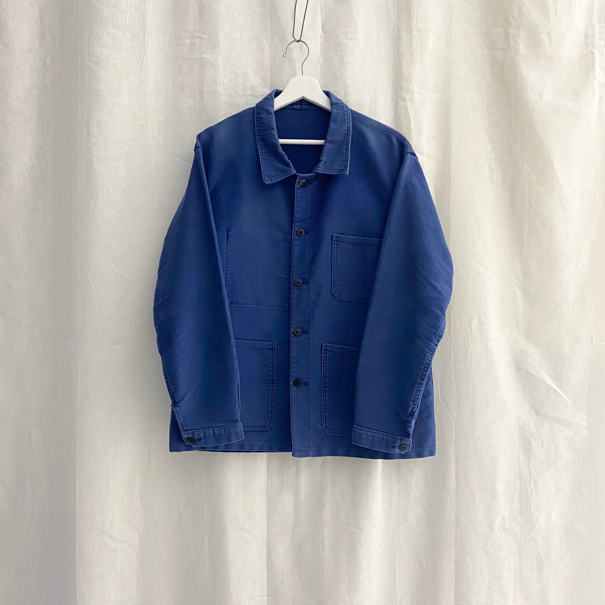 FRANCE 70s〜vintage ink blue moleskin work jacket(coverall) | ANDANTE