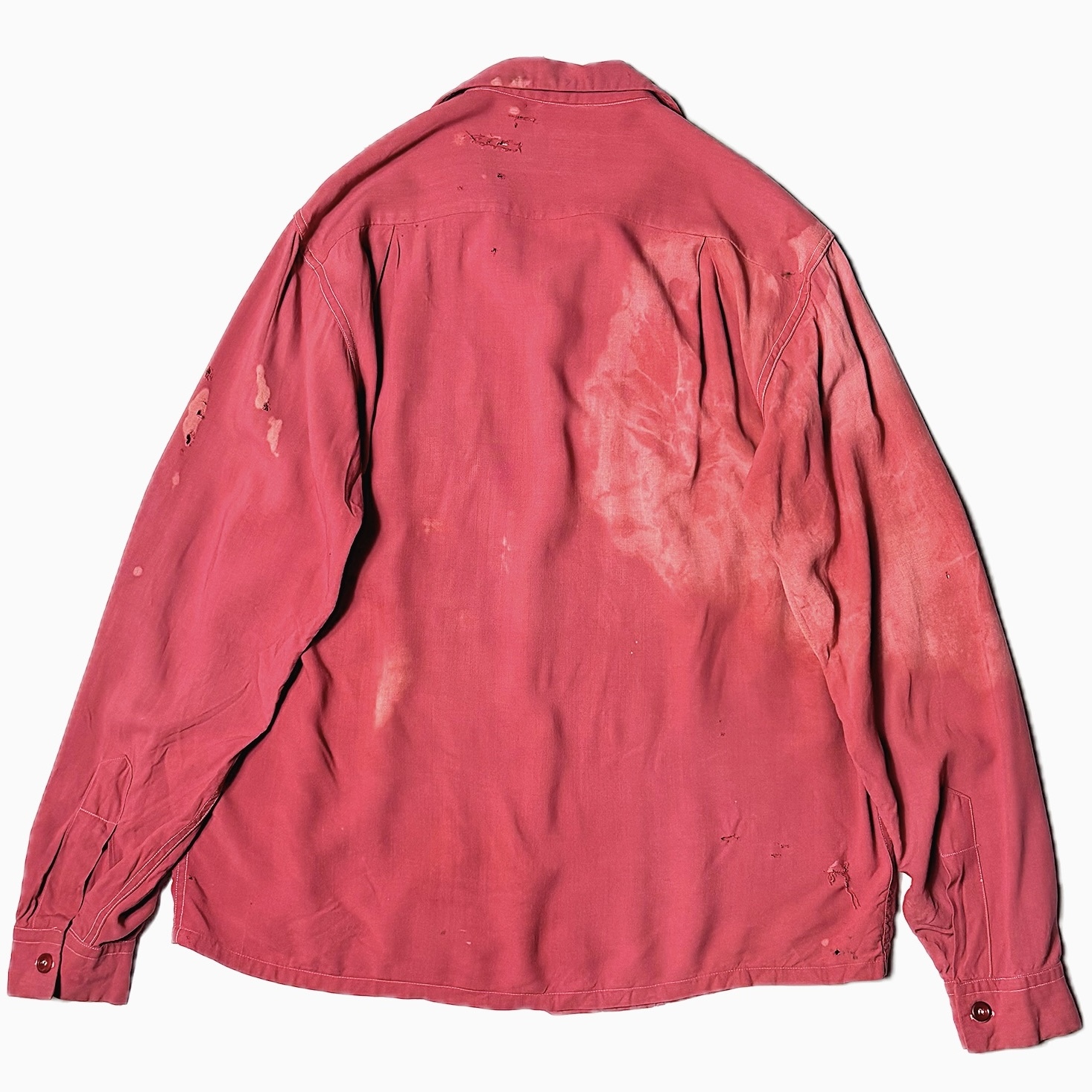 Vintage 50～60's【Brentwood】 Grunge Rayon Open Collar Shirt の画像 2