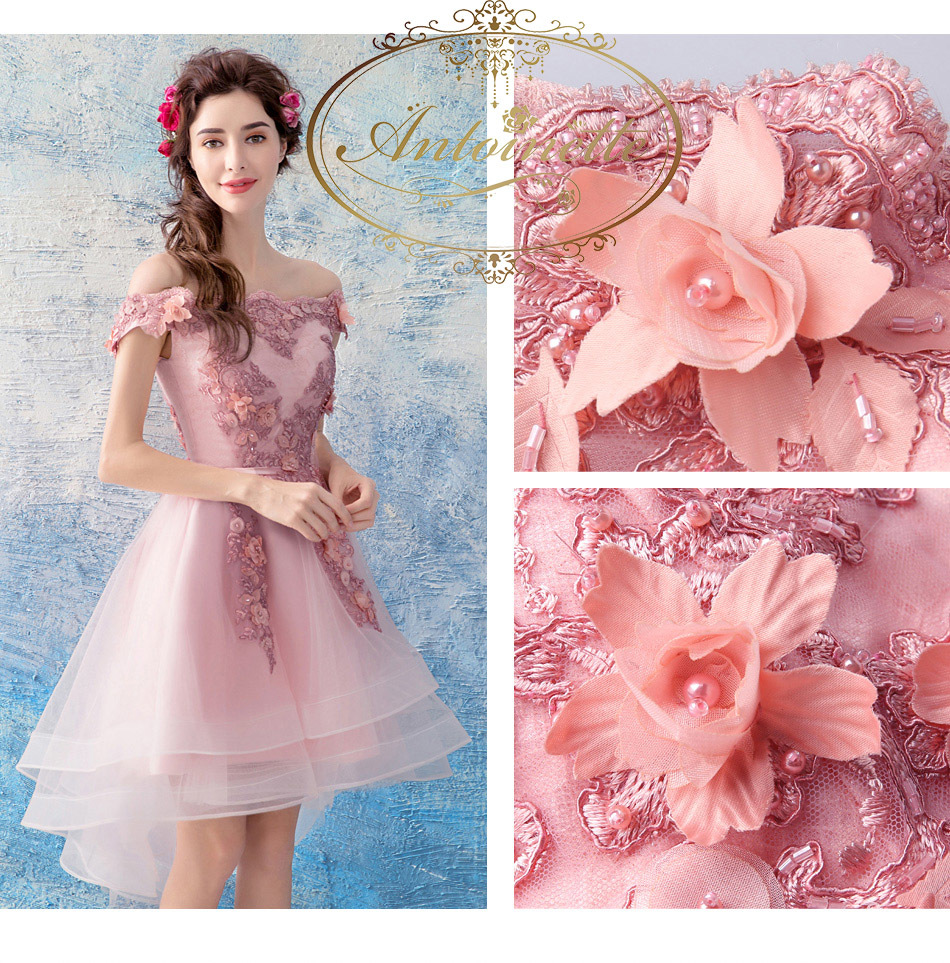 Pink Dress 可愛い 綺麗 ミニドレス ビジュー オフショル 海外ドレス ビジュー Anld167 Antoinette