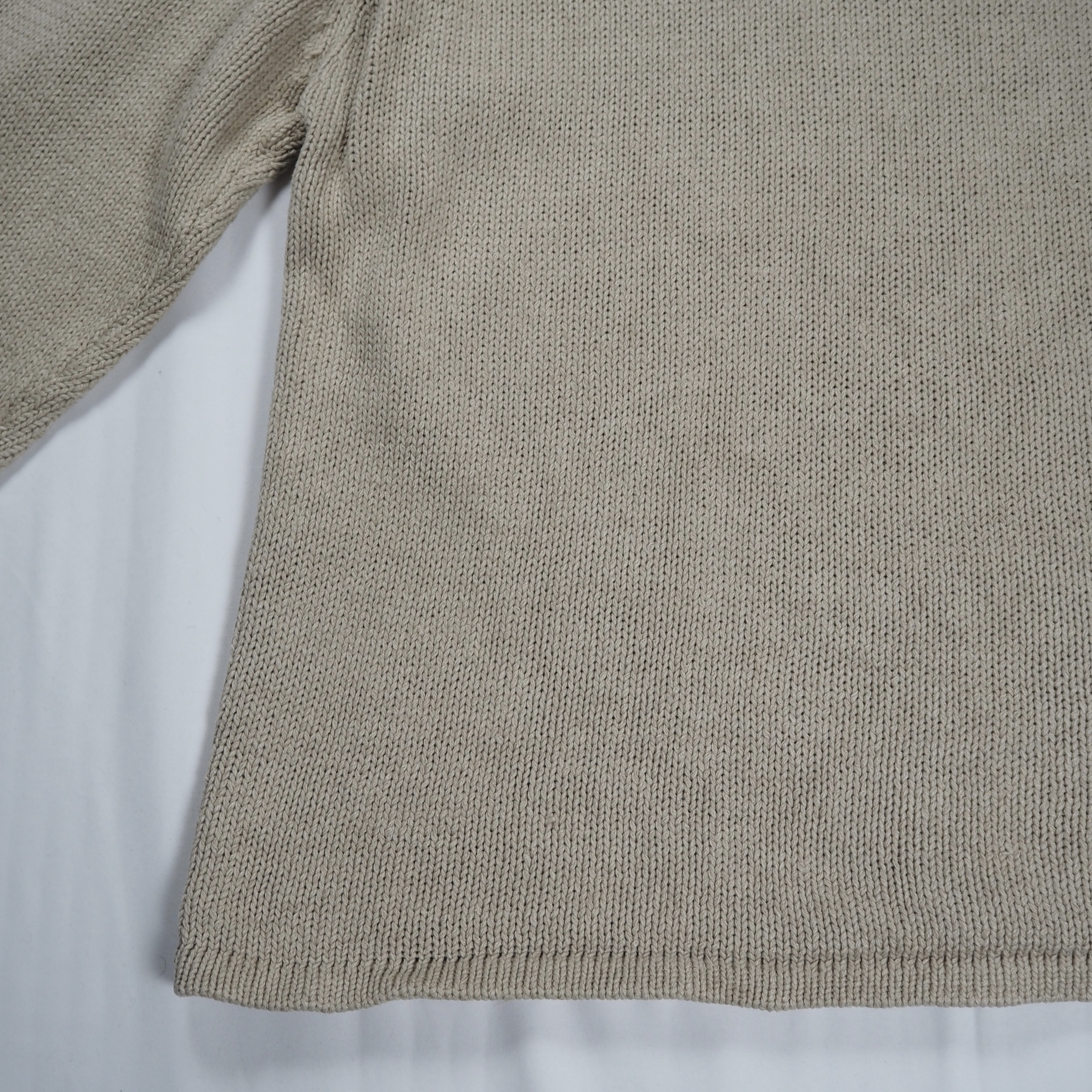 90’s J.Crew ロールネックニット コットンリネン Mサイズ の画像 13