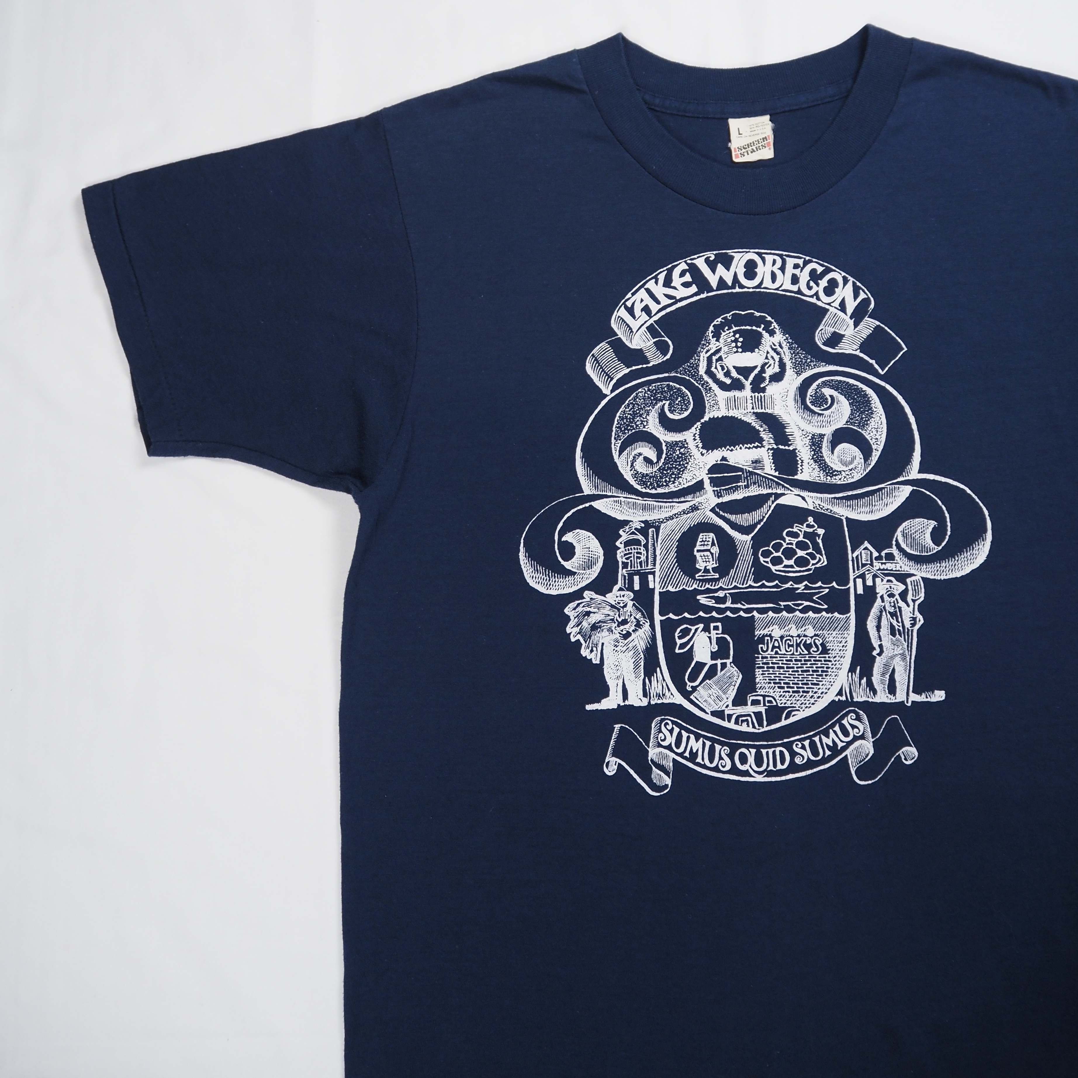 80’s Screen Stars プリントTシャツ Lサイズ ネイビー の画像 4