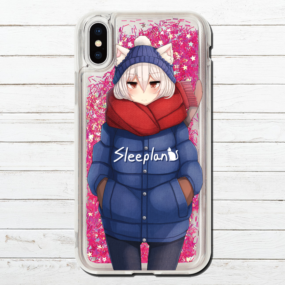 Iphoneケース キラキラ グリッター ケース 女の子 イラスト Iphonexs X ねこ耳 アニメ柄 Iphone6 6s 7 8 Iphoneシリーズのみ対応 Iphoneplus非対応 タイトル 冬のモコモコ 作 Plan おしゃれでかわいいiphoneケース スマホケース Tシャツ かっこいいイラストの