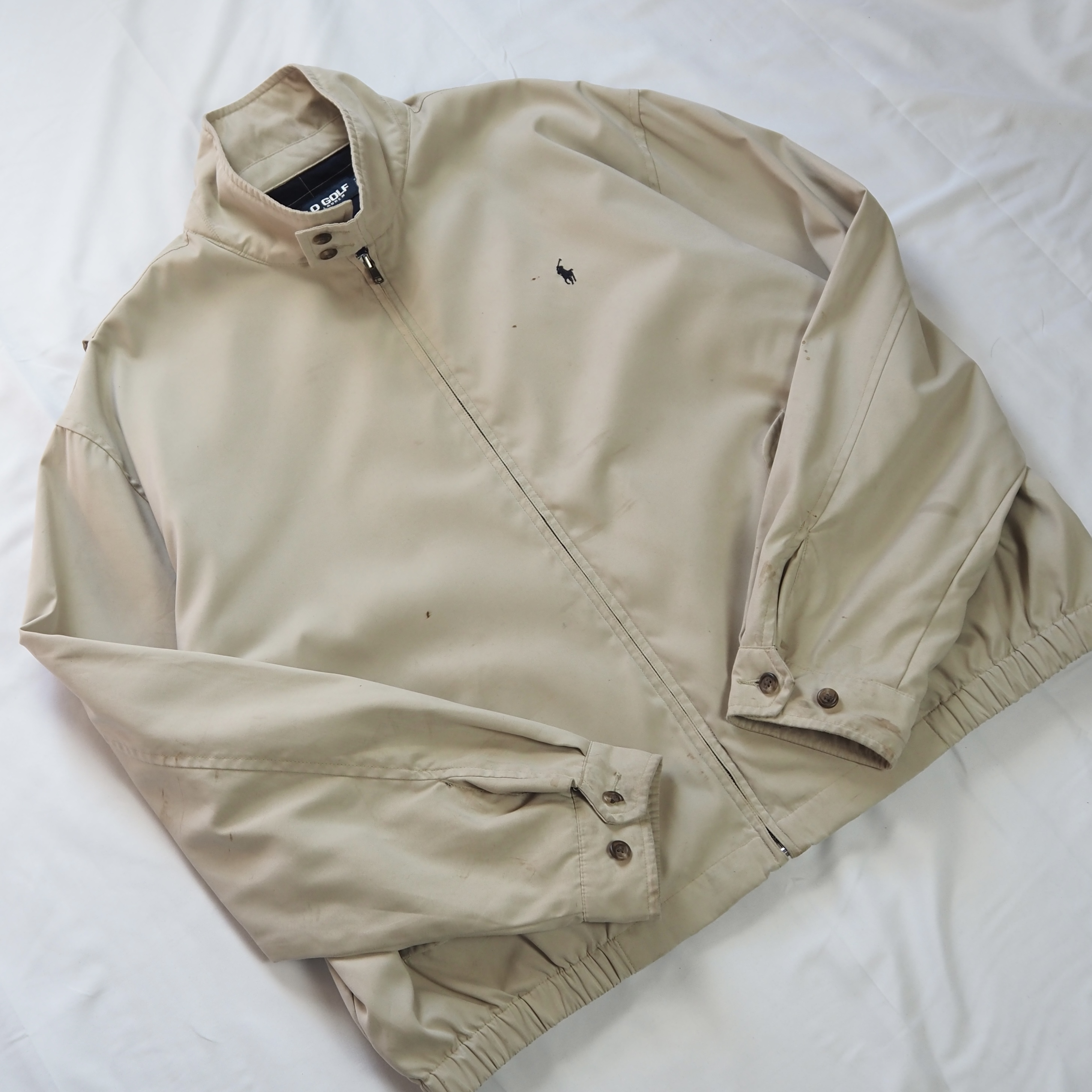 90’s Ralph Lauren スウィングトップジャケット XL ベージュ の画像 2