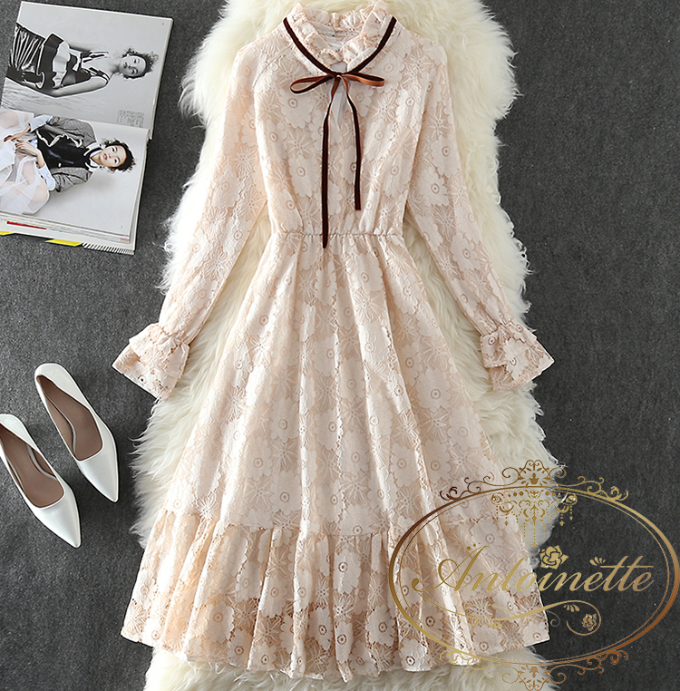 レース アンティーク ワンピース レディース リボン お嬢様 ドレス Ladies One Piece White Lace Antoinette レース アンティーク ワンピース レディース リボン お嬢様 ドレス Ladies One Piece White Lace Antoinette