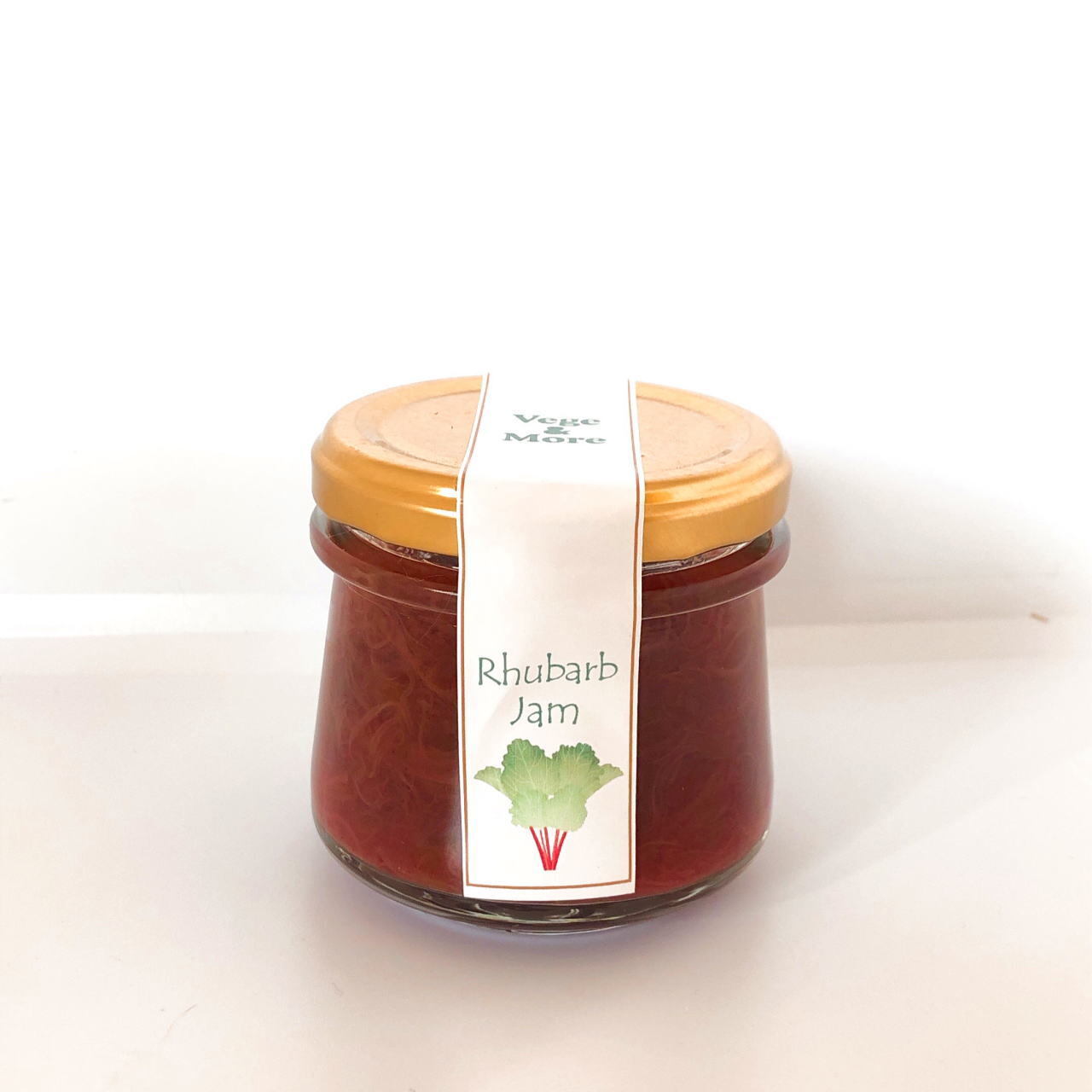 赤いルバーブジャム 手作り 国産 甘さ控えめ Vegeandmore