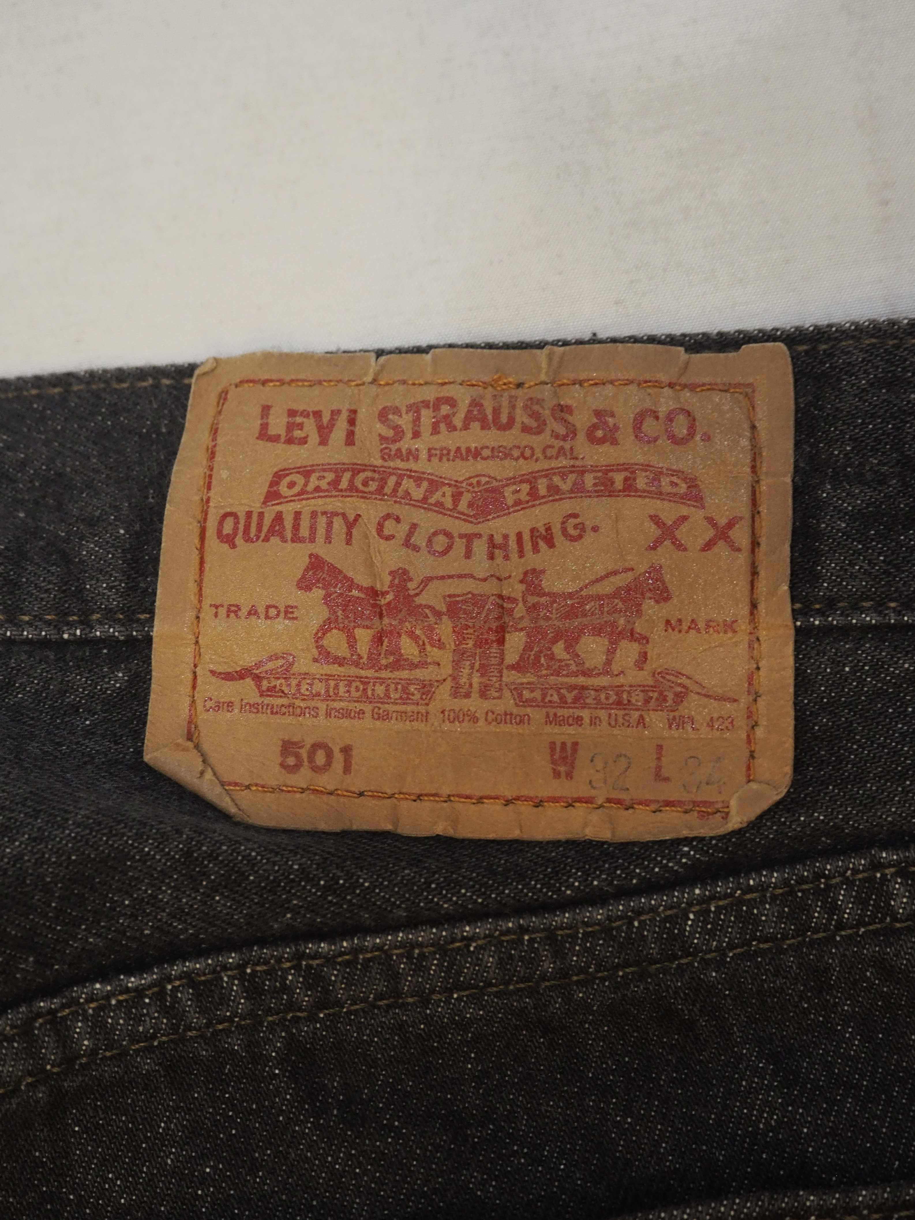 90’s Levi’s 501 Black Denim “先染め" "アメリカ製" の画像 16