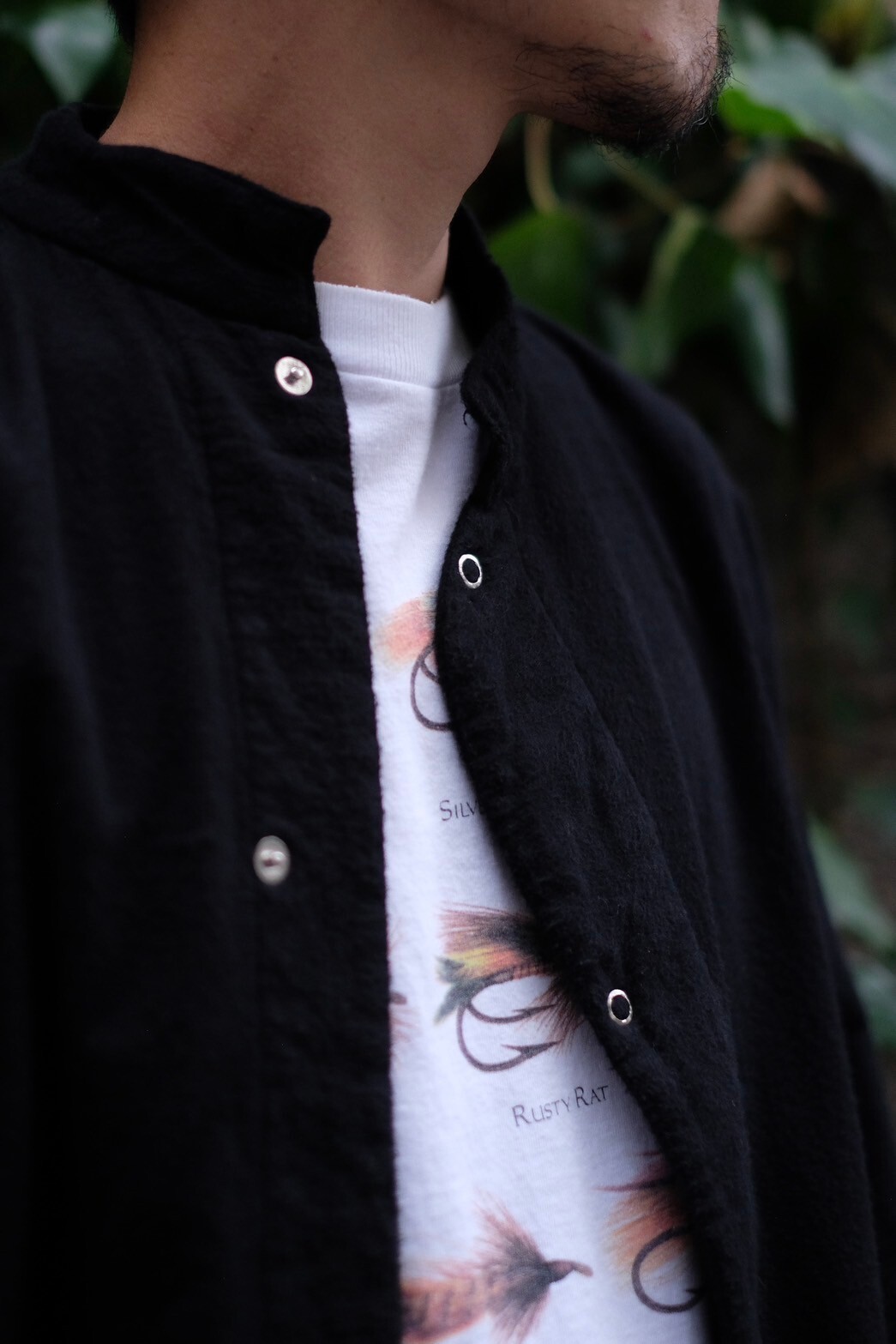 50's over dyed US ARMY pajama flannel shirt の画像 4