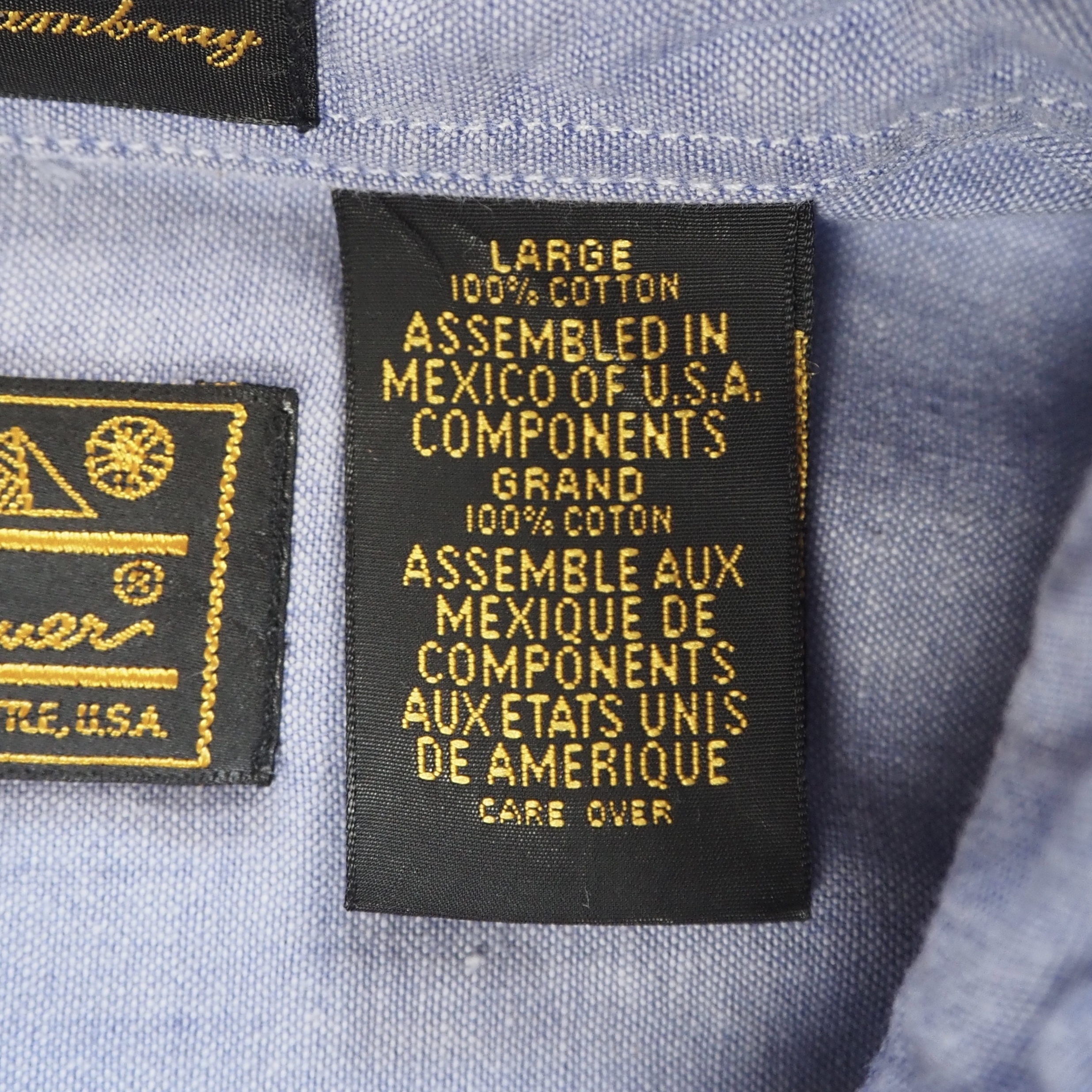 90’s Eddie Bauer シャンブレーシャツ Lサイズ の画像 5