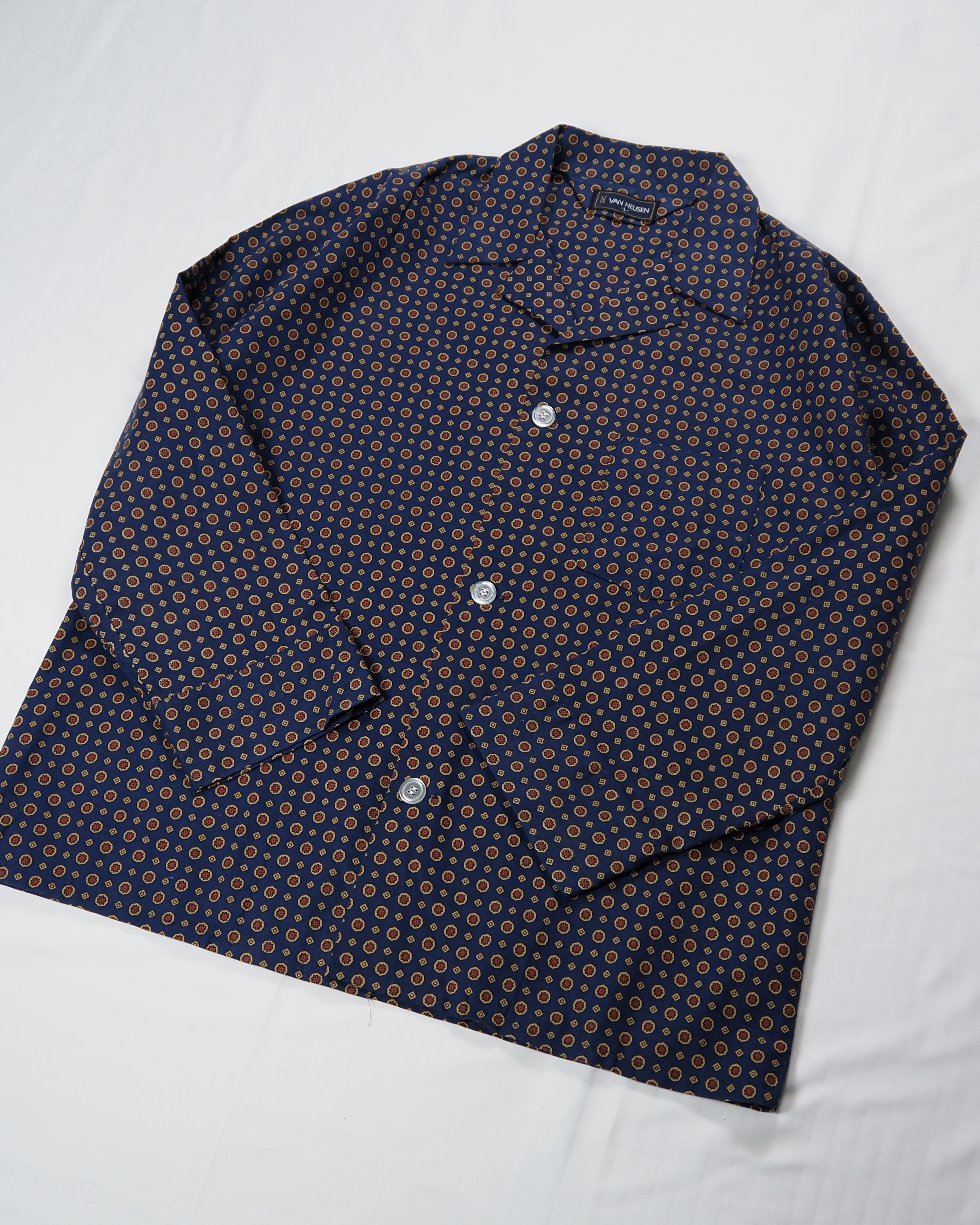 【VCM入荷】70’s Van Heusen パジャマシャツ Lサイズ の画像 7