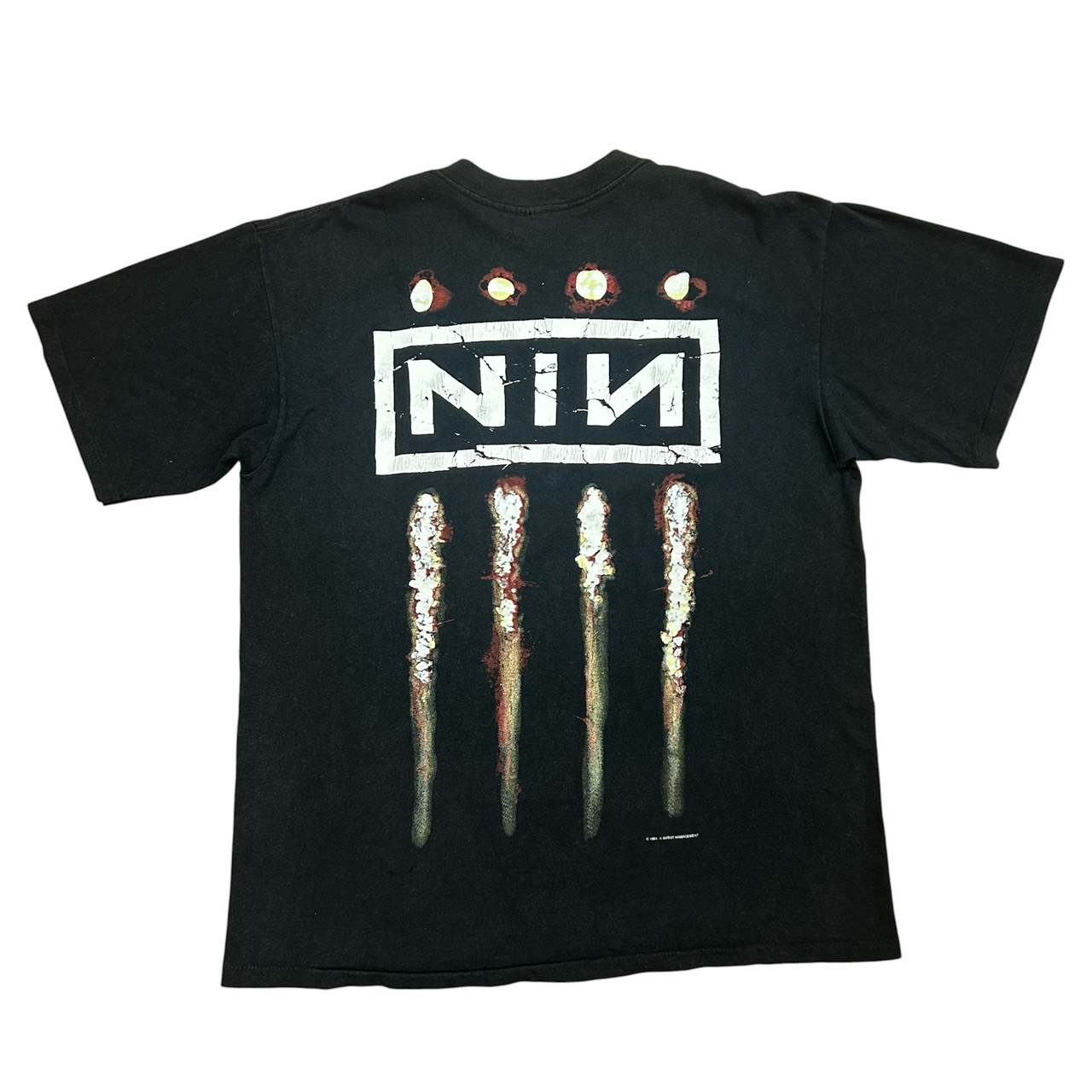 NINE INCH NAILS ナインインチネイルズ The Downward Spiral バンドT ALL SPORTボディ ブラック ヴィンテージ 古着 ロックT XL の画像 2