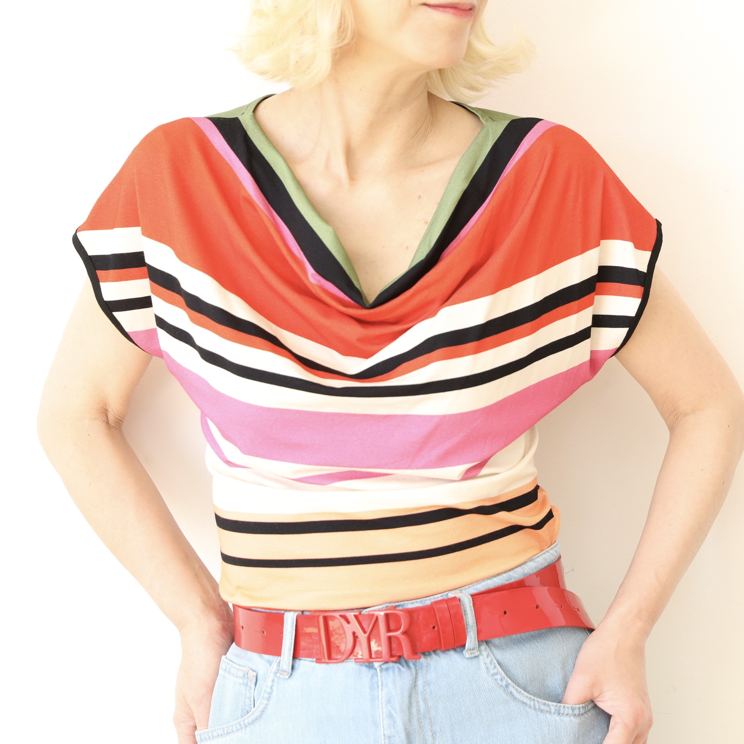 Rinascimento マルチボーダードレープトップス Rin 15 000 Tax アトリエ78 インポートセレクトショップ