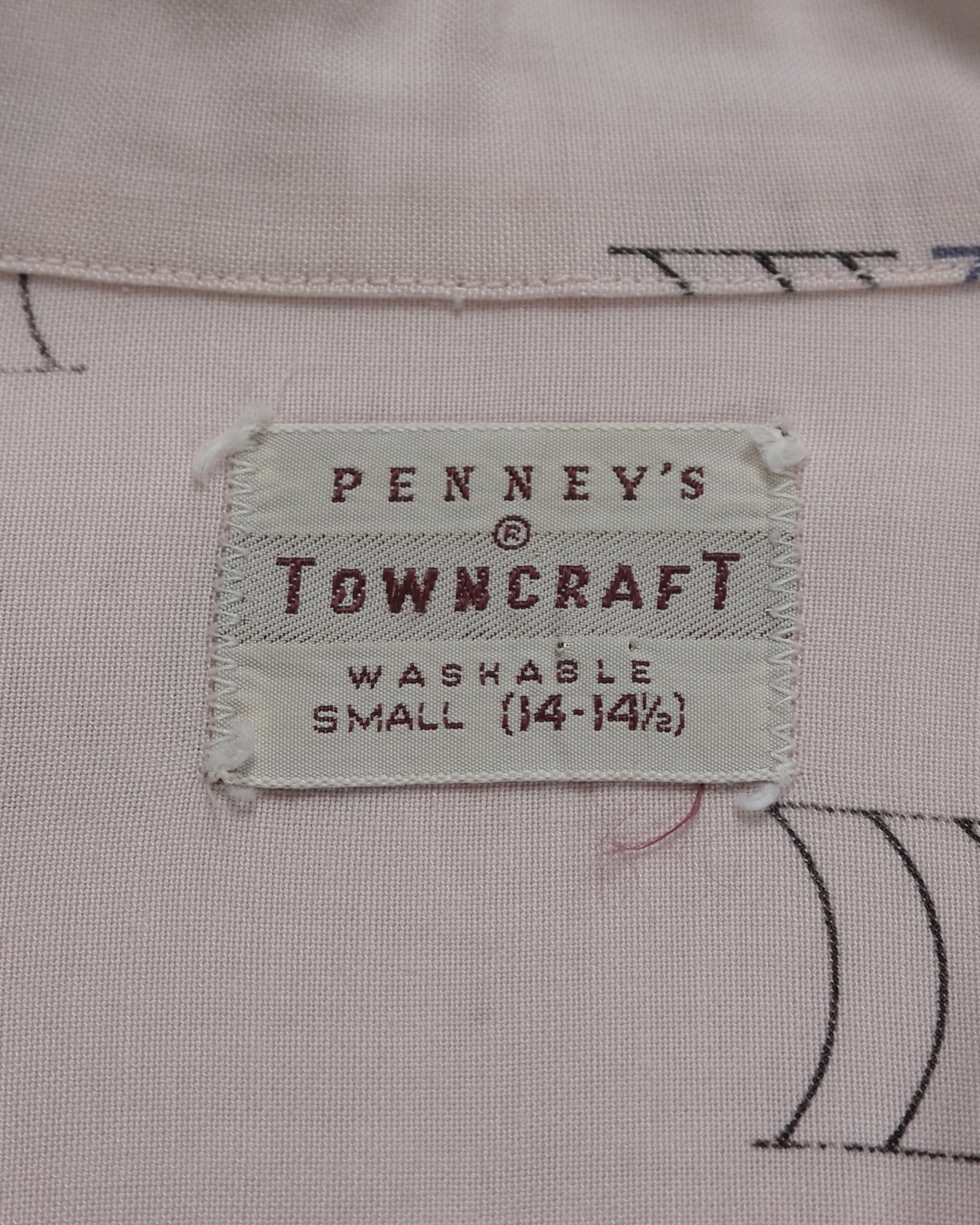 50’s Towncraft レーヨンシャツ ピンク Sサイズ の画像 5