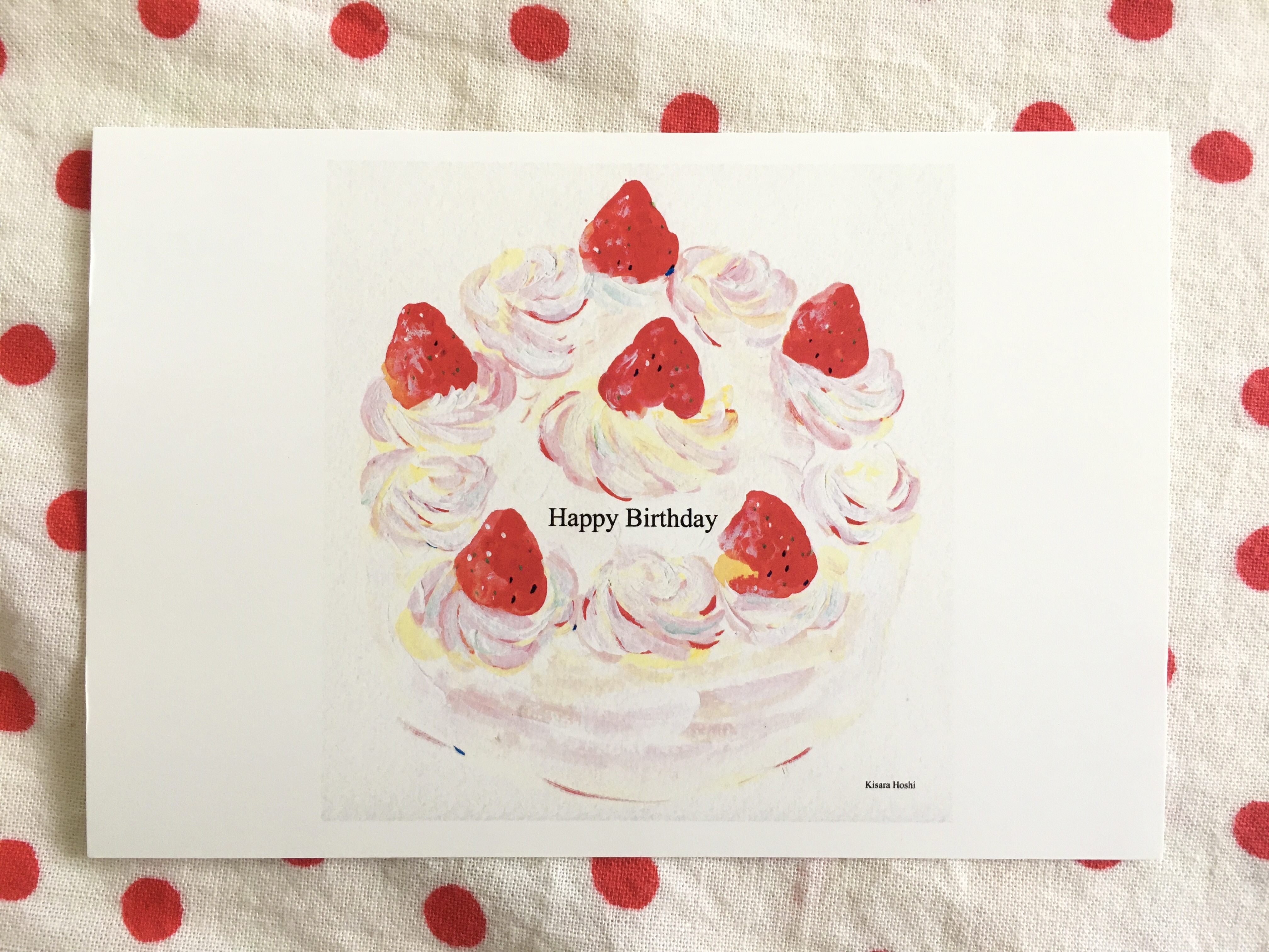 ポストカード 誕生日ケーキ Kisara Hoshi Shop ポストカード 誕生日ケーキ Kisara Hoshi Shop