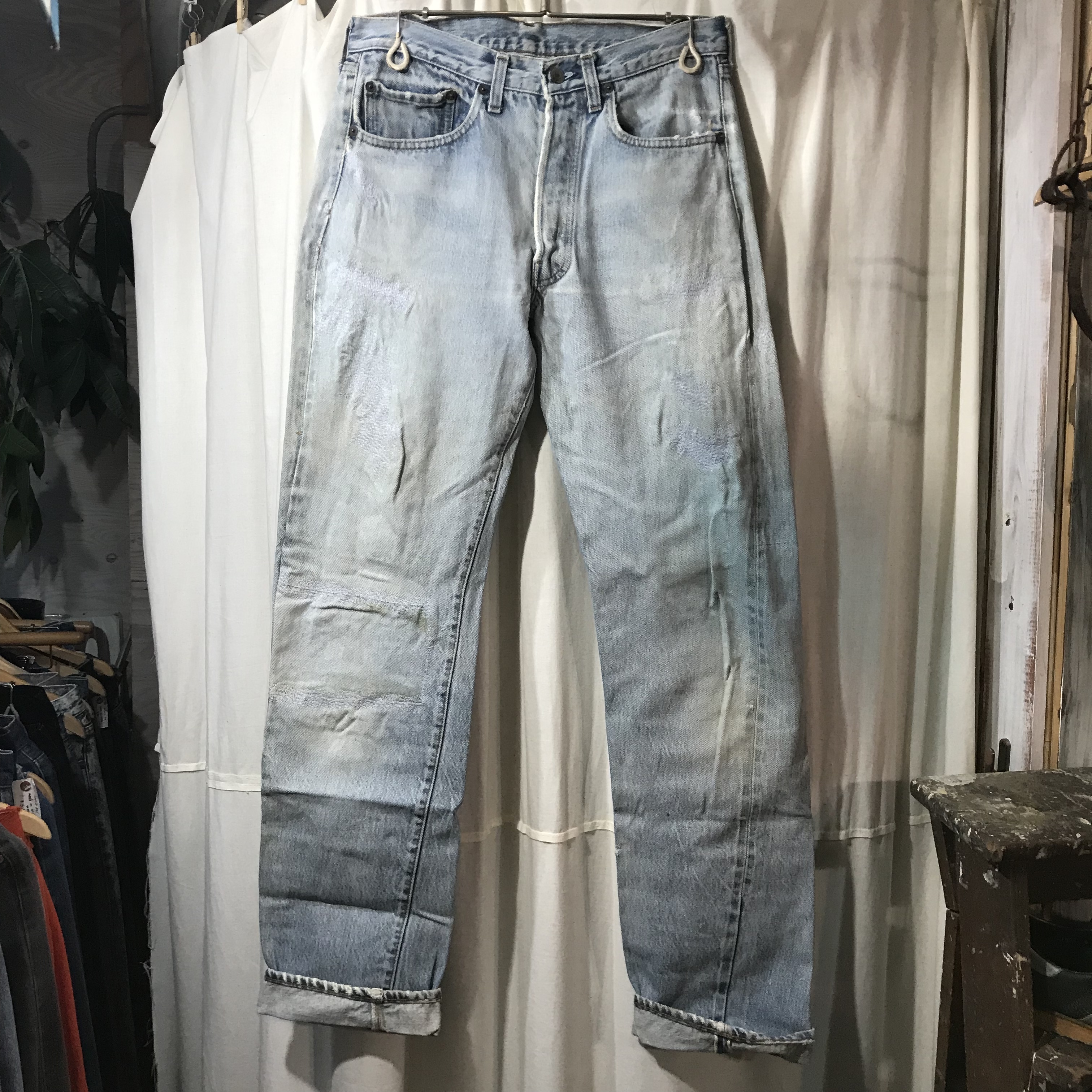 80 S Vintage Levi S 501 リーバイス 赤耳 デニムパンツ リペア有 W32