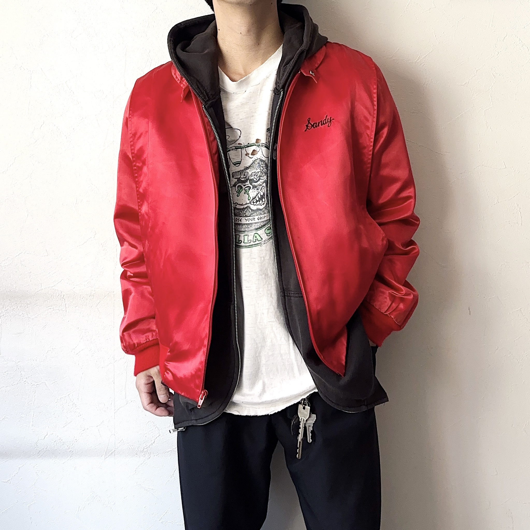 Vintage 80's【Revelation Rags】"The Hop" Satin Jacket の画像 4