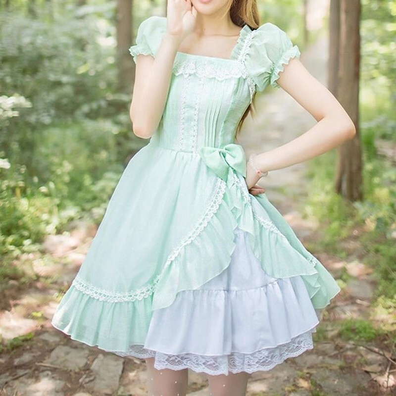M0314 ロリータ ワンピース 夏 ロリィタ フレア フリル 清楚 かわいい Magicspice M0314 ロリータ ワンピース 夏 ロリィタ フレア フリル 清楚 かわいい Magicspice