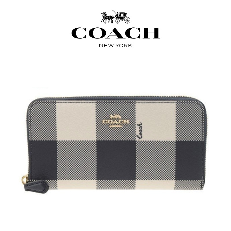 Coach 長財布 チェック柄 Ax161 Ax162 Axia