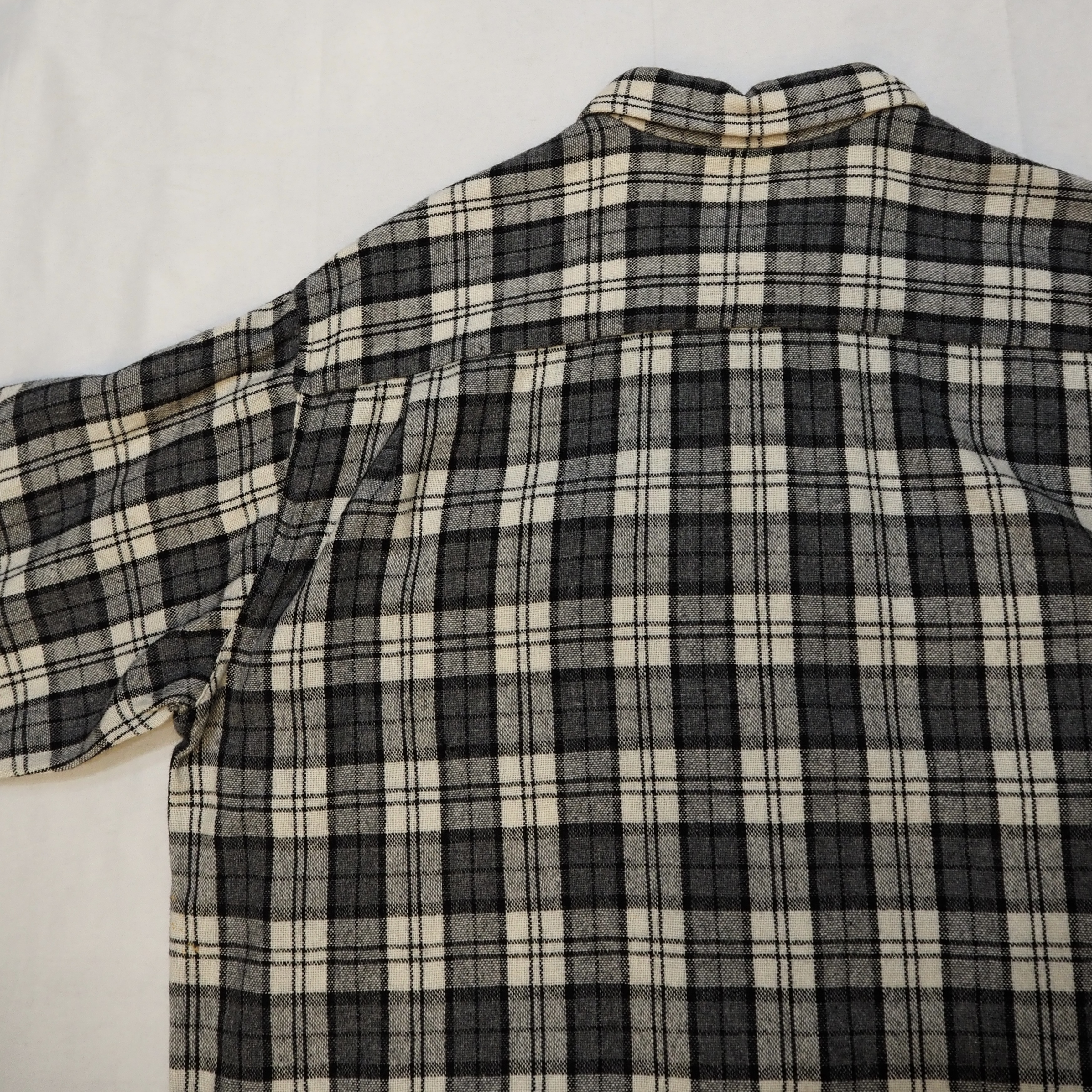 50’s ウールシャツ ブラック×ホワイト XL!!! の画像 10