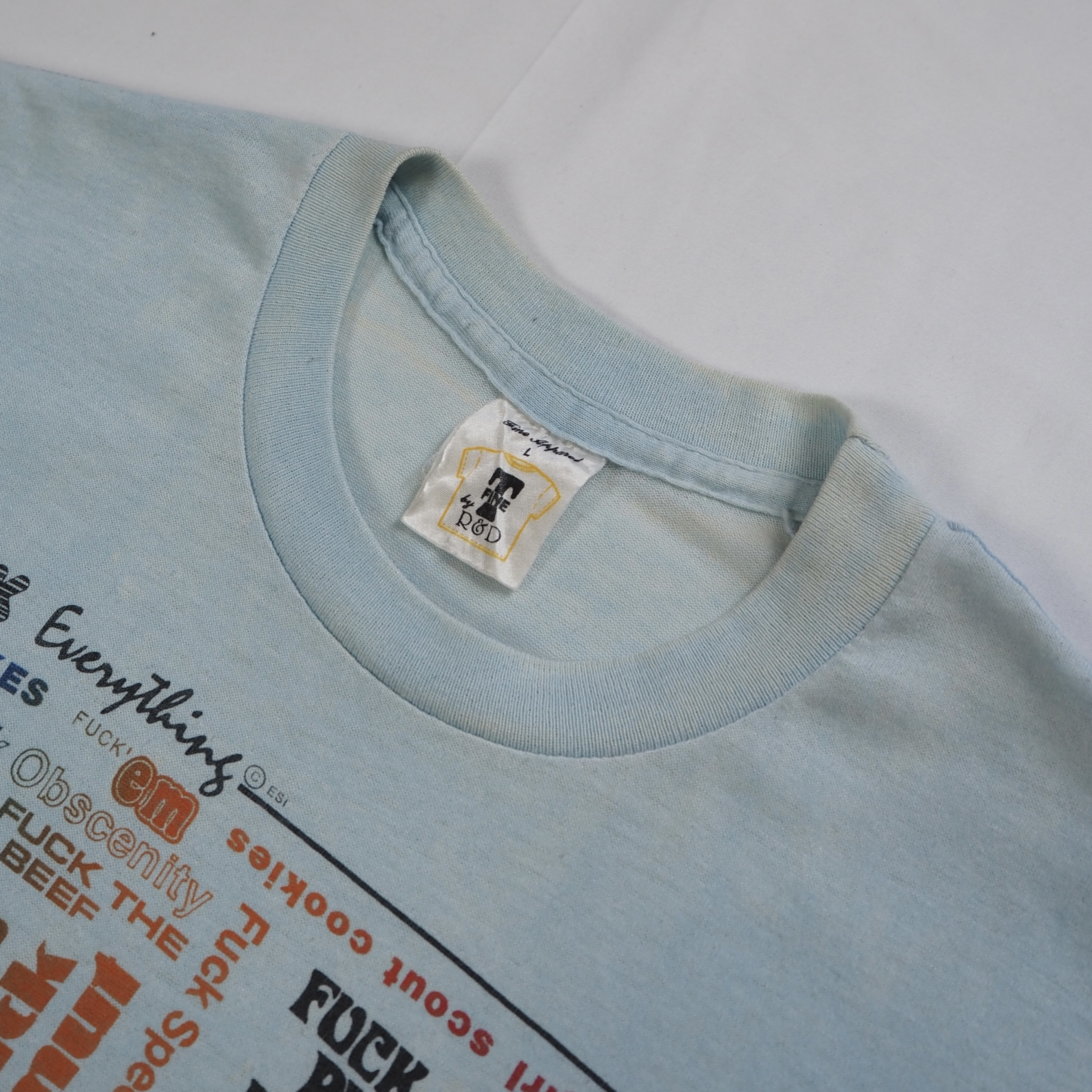 80’s FUCK Tee ライトブルー の画像 8