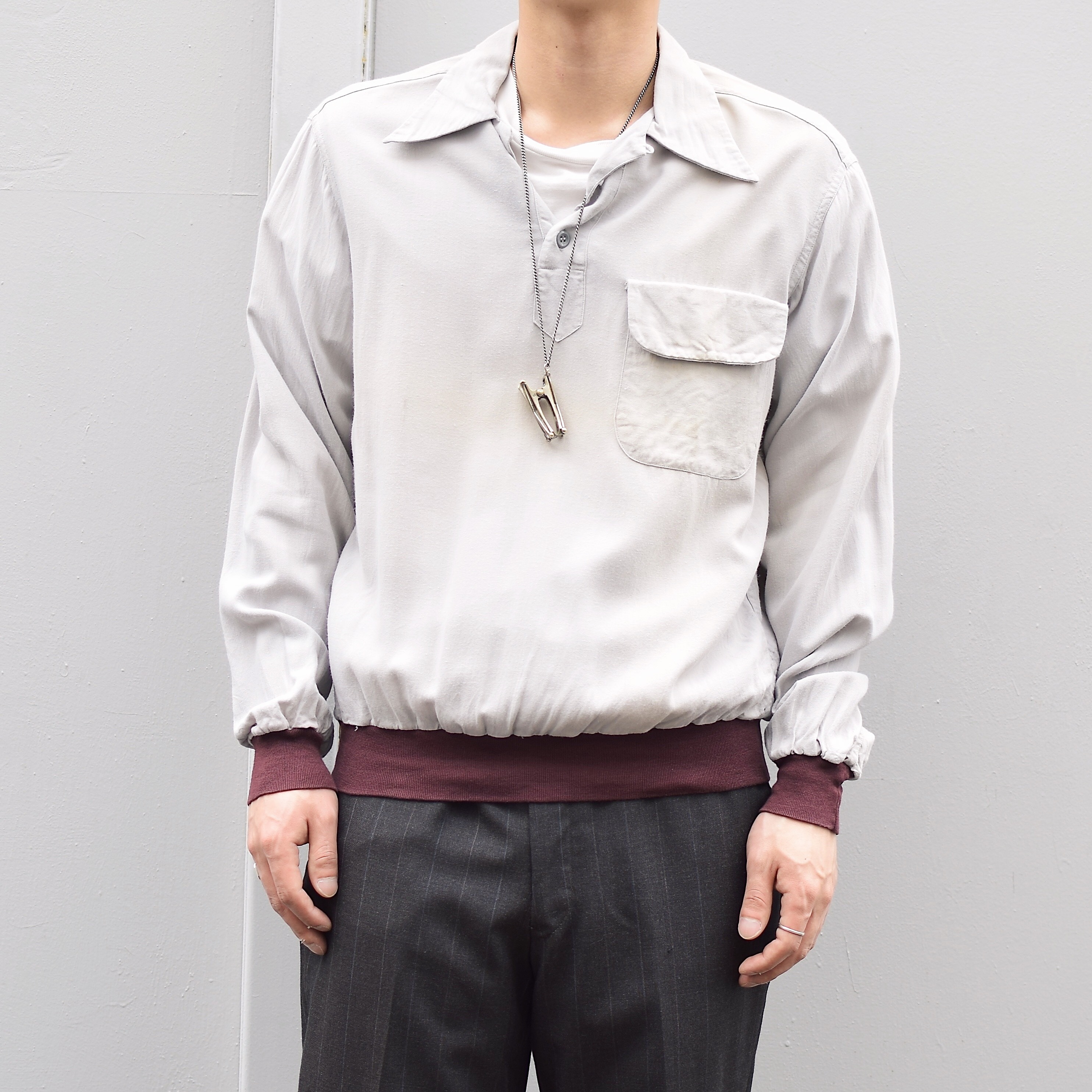 Vintage 40's【Coronet】Pullover Rayon Shirt の画像 3