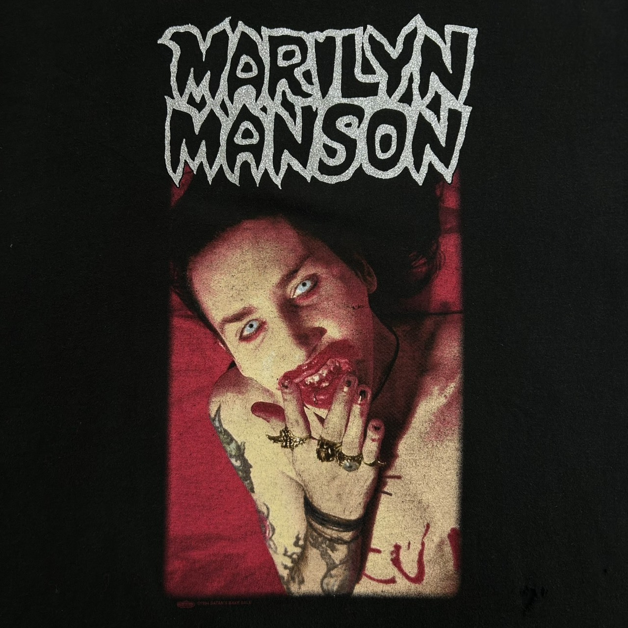Marilyn Manson Portrait Graphic Band T-Shirt Black Fits XL の画像 4
