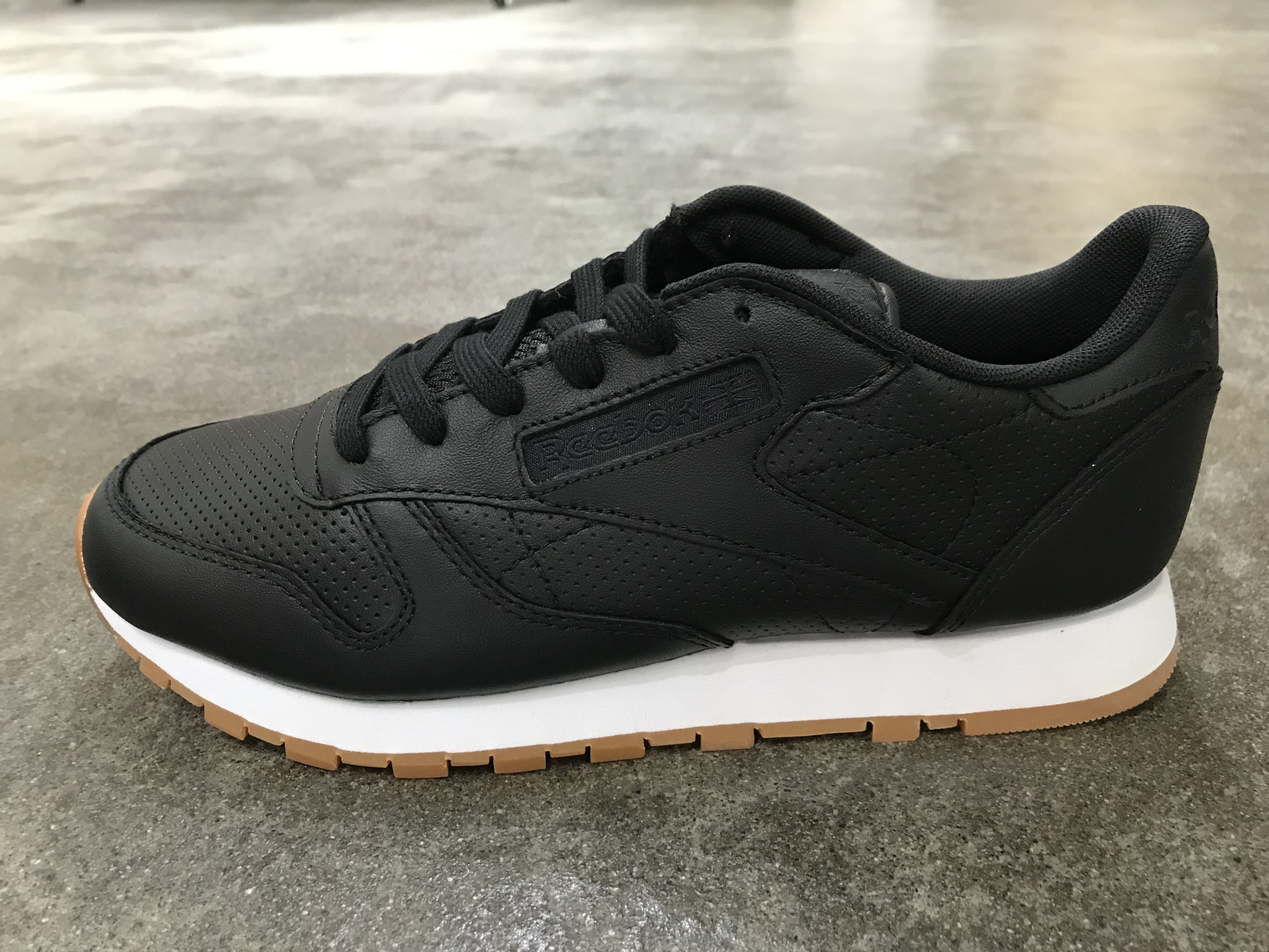 black leather reebok