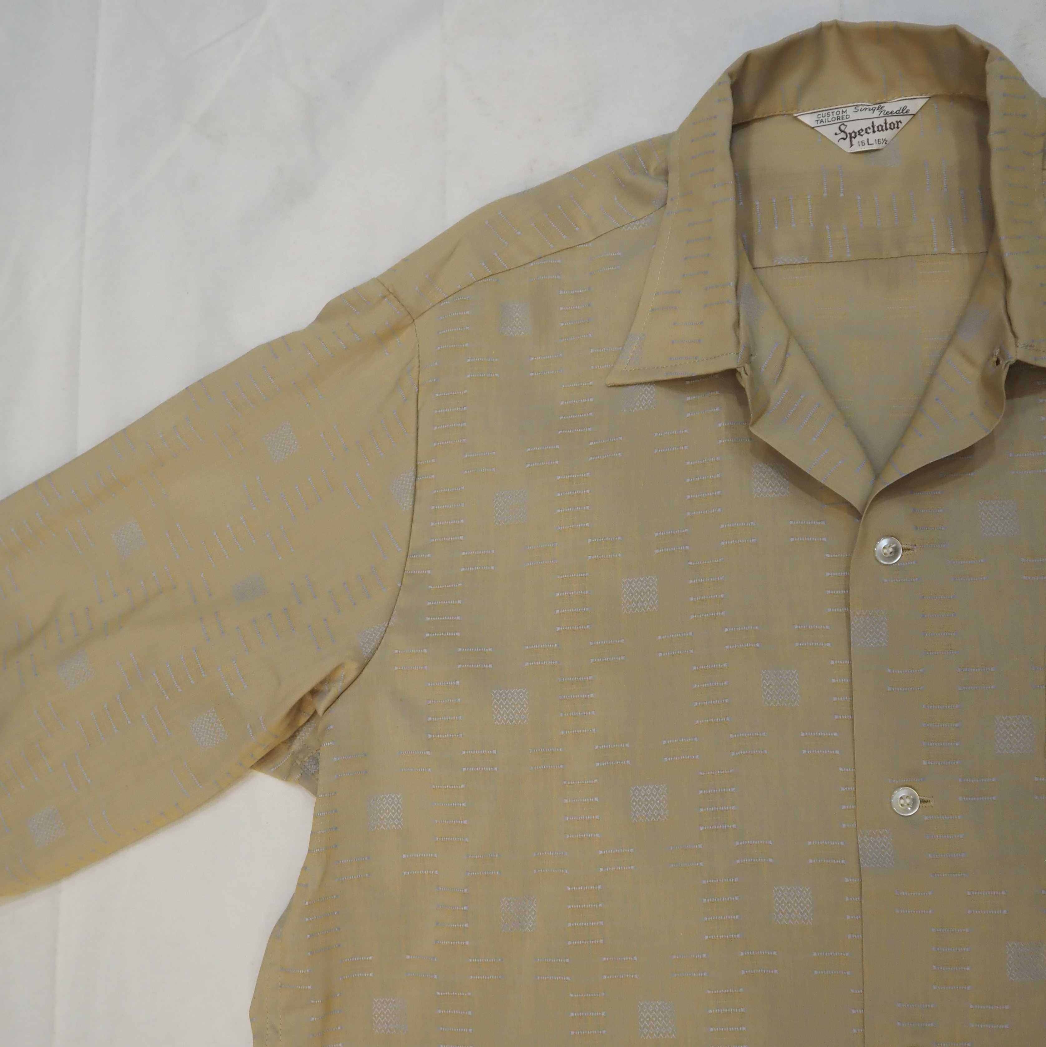 50’s Cotton Button Up Shirt Size L の画像 3