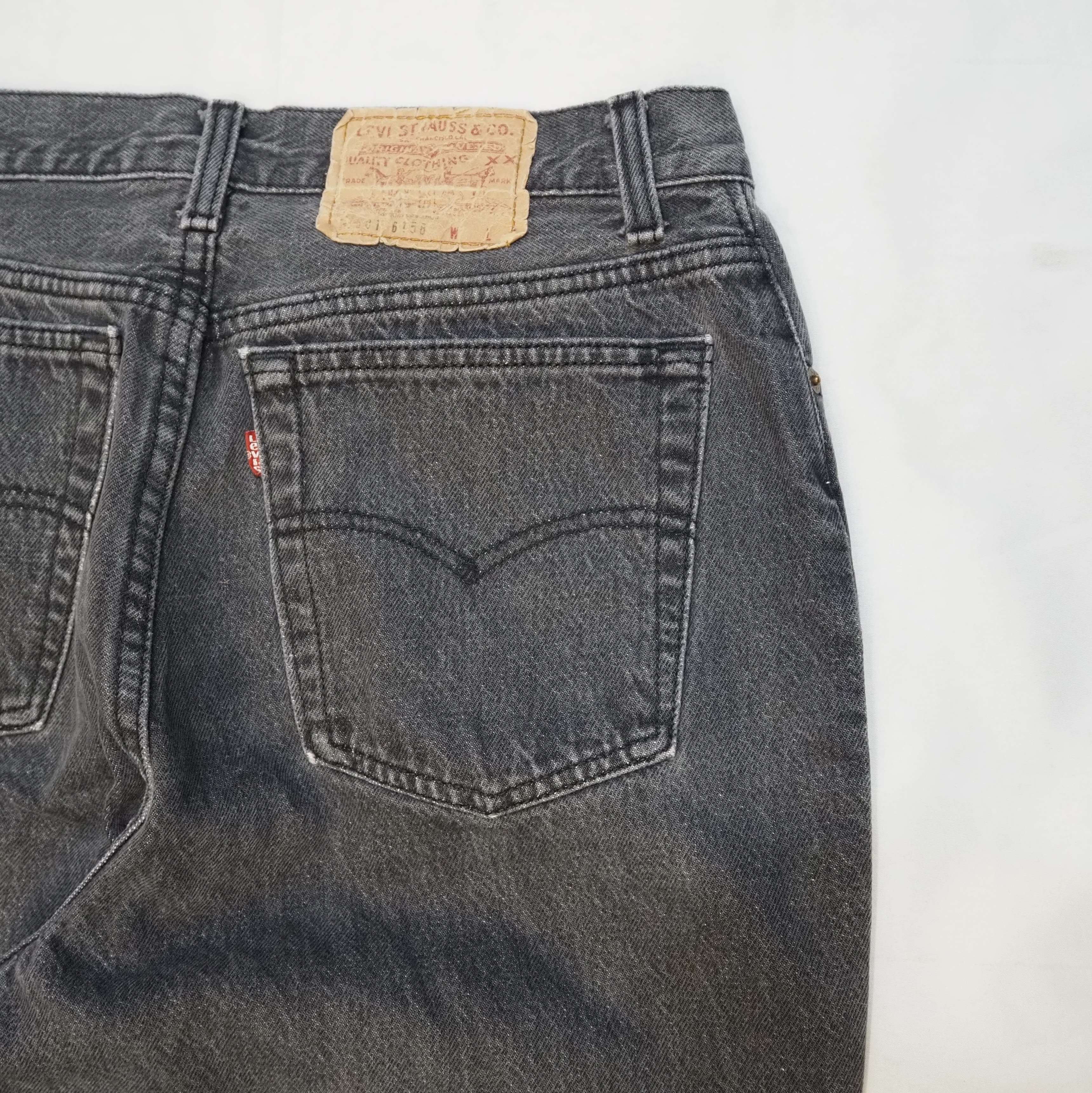 80’s Levi’s 501-6158 Black Denim 先染め 31×30 の画像 12