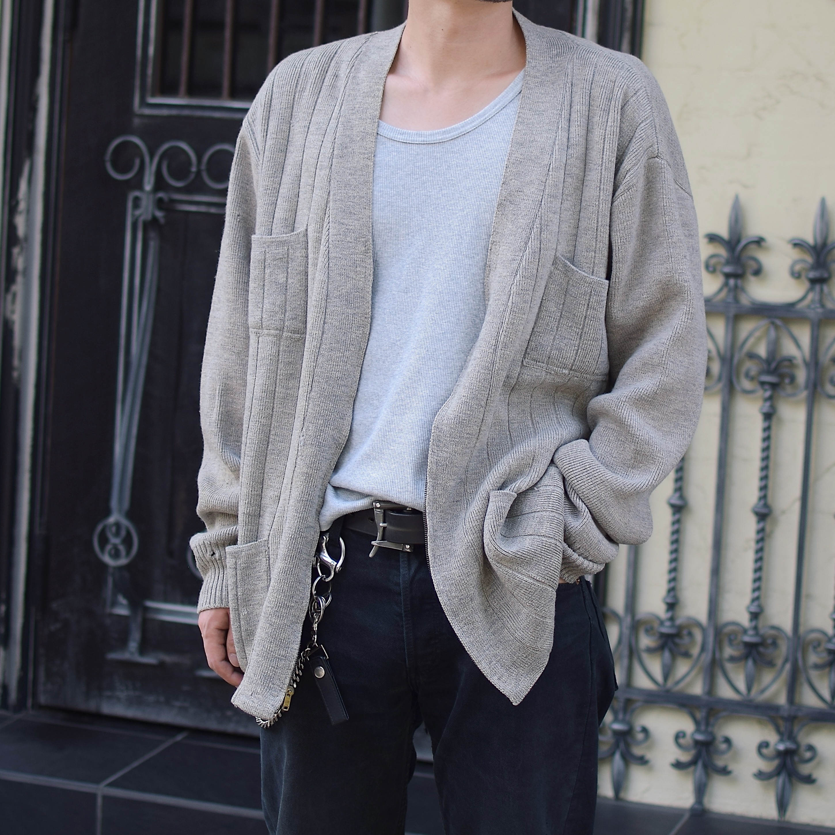 Vintage 60's Zip-up Knit Cardigan の画像 3