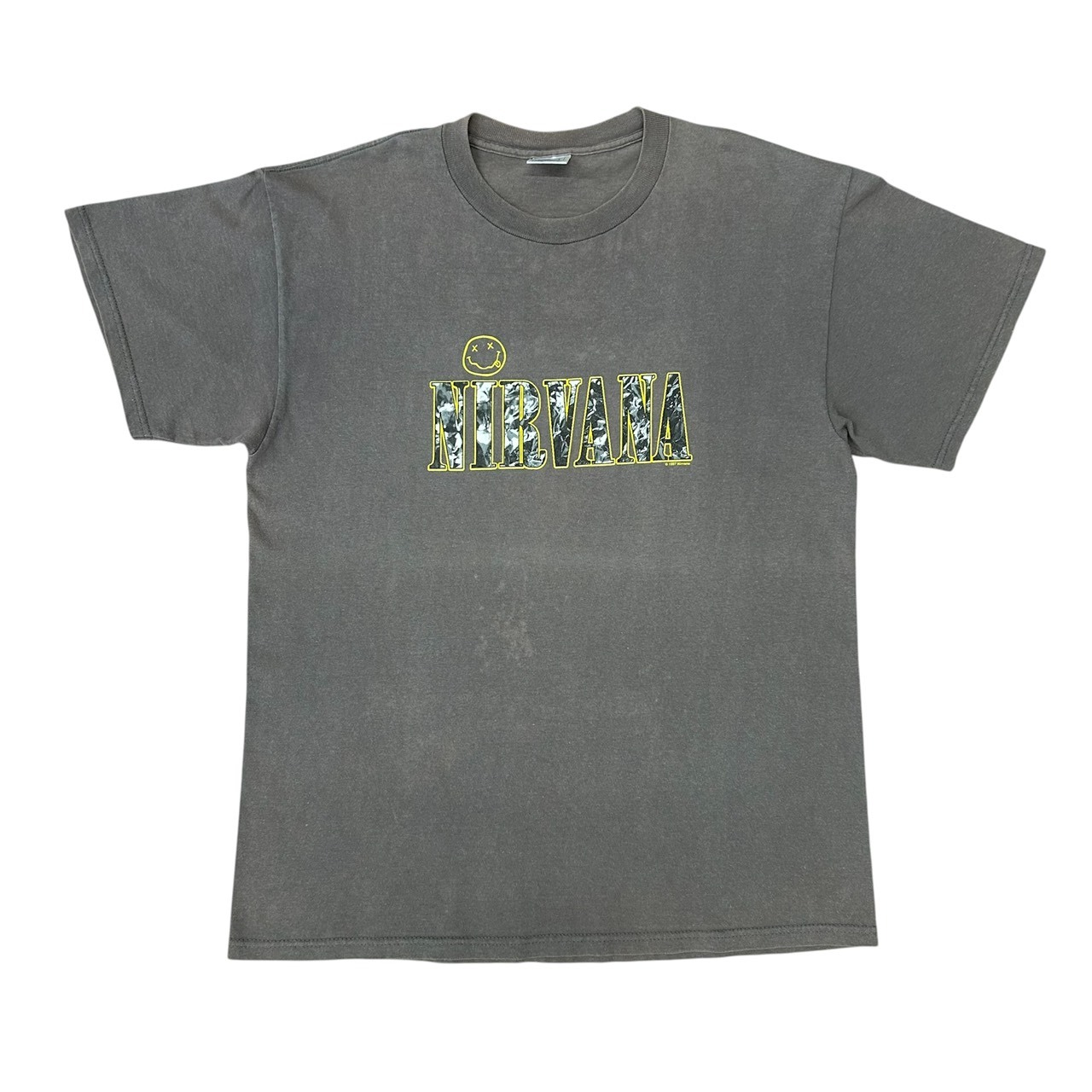 90s Nirvana ニルヴァーナ フォトロゴ Tシャツ 1997 Copyright Y2K グランジ フェード L
