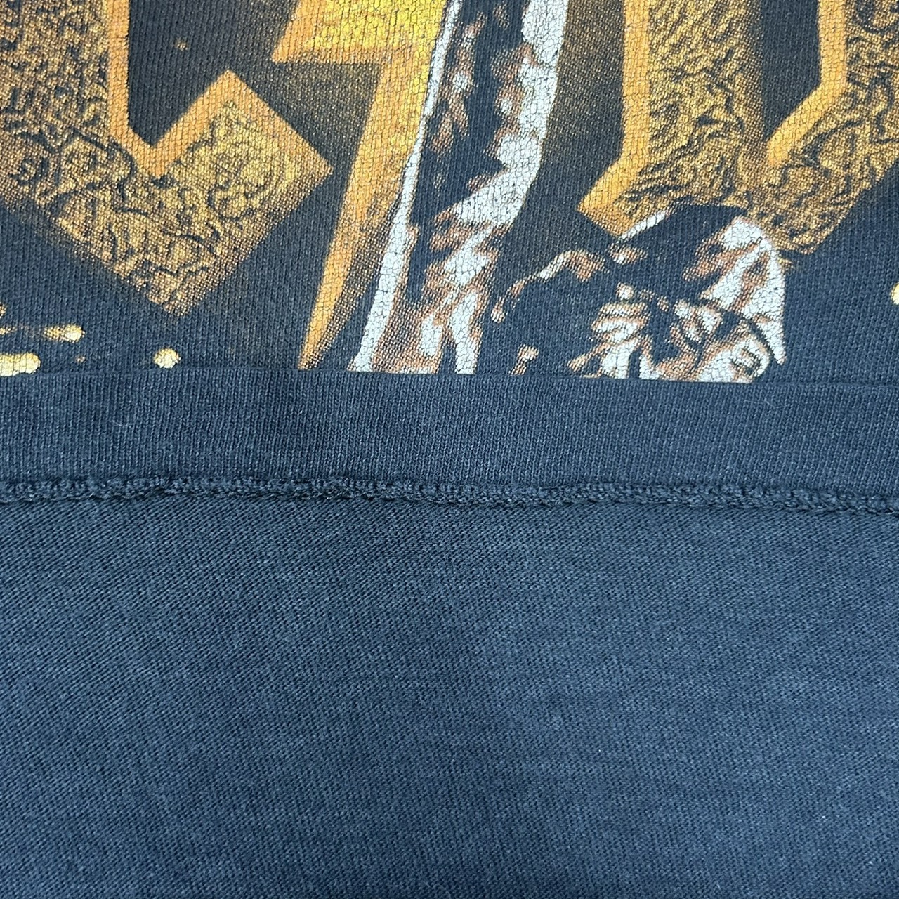 00s AC/DC “Stiff Upper Lip” ツアー Tシャツ ロック バンドT フェード ブラック XL の画像 12