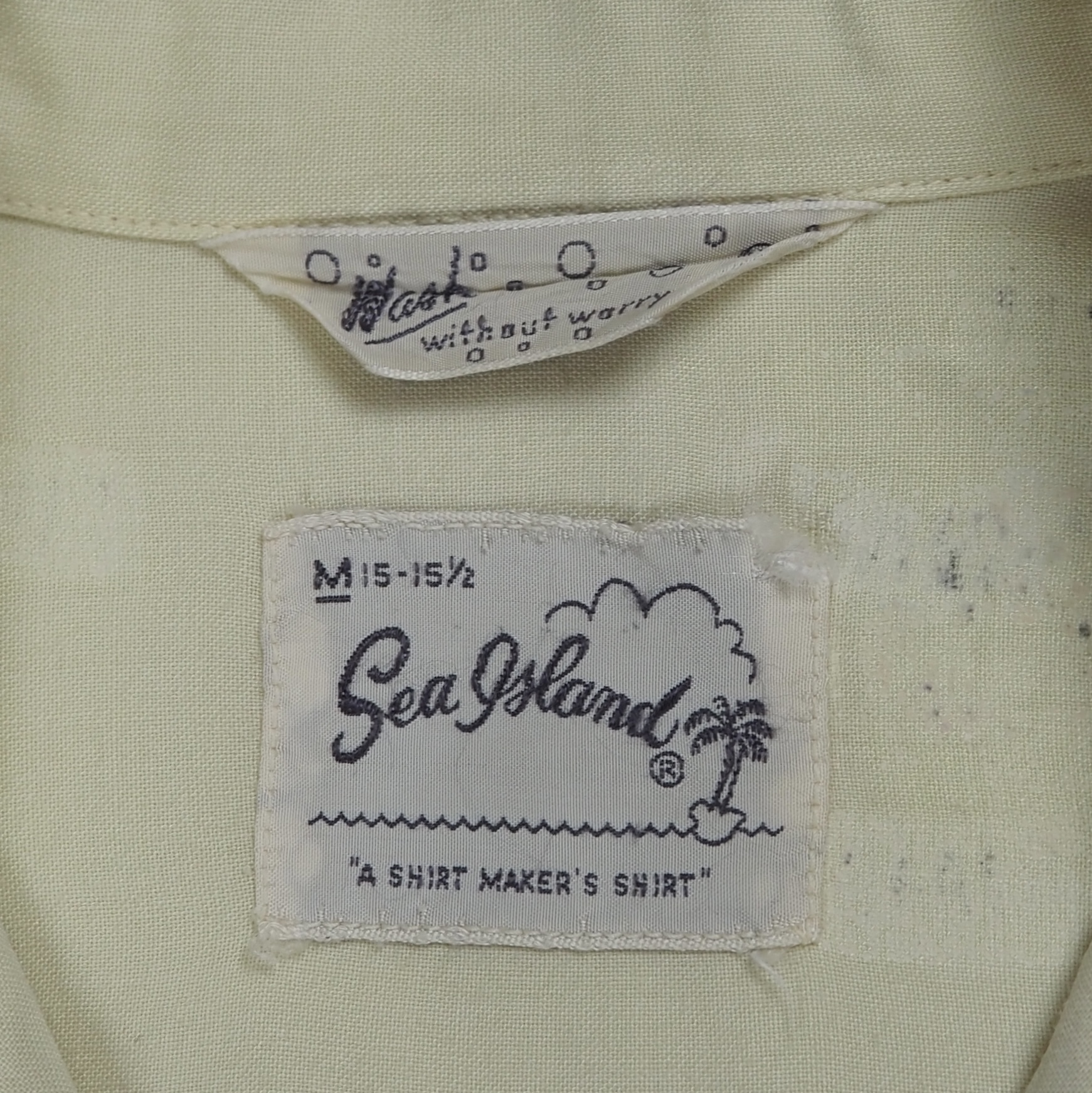 50’s レーヨンシャツ 半袖 Mサイズ レモンイエロー の画像 11